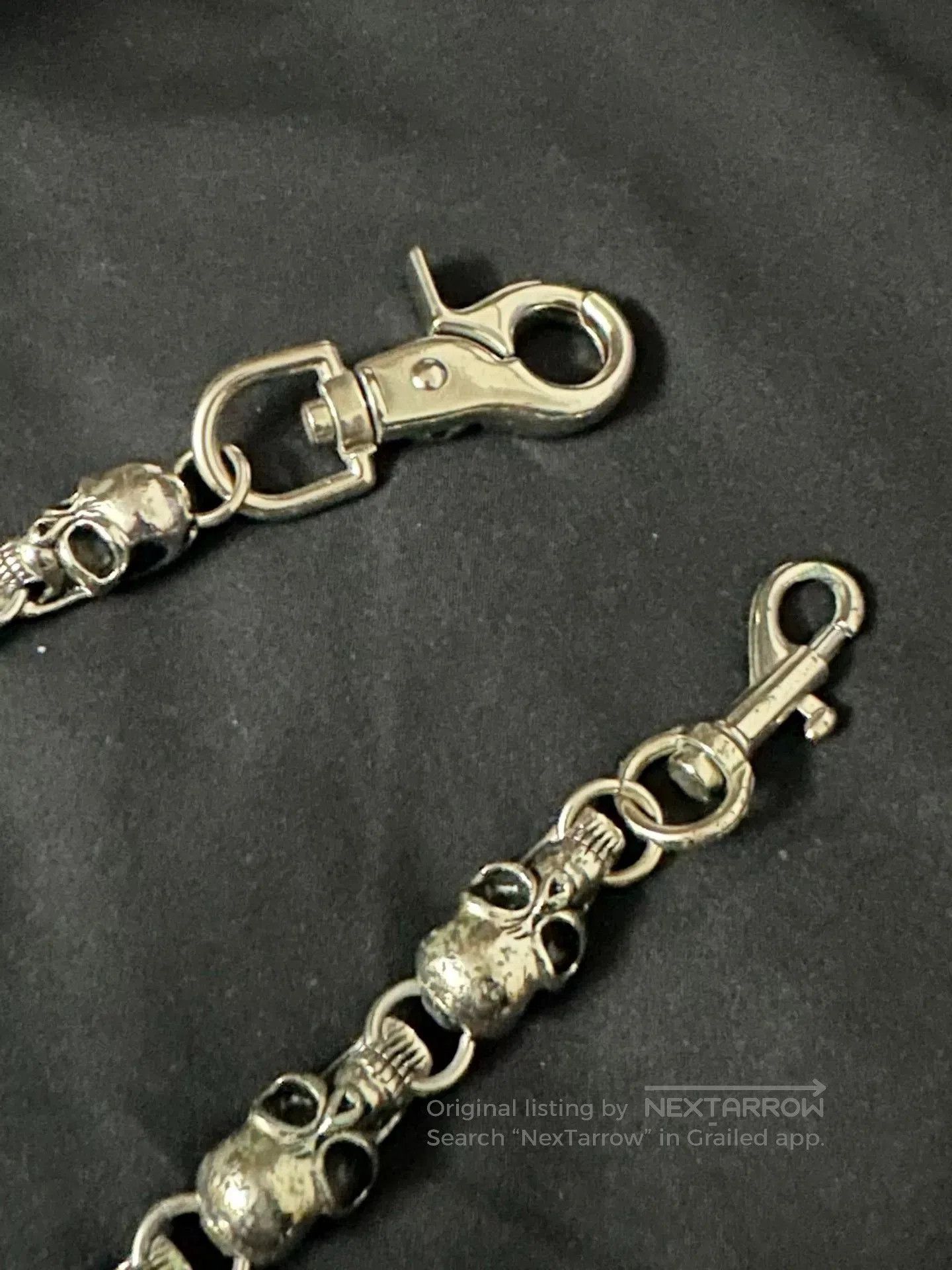 Vintage Vintage 90s Gunmetal Skull Chain. Size ONE SIZE - 3 Thumbnail