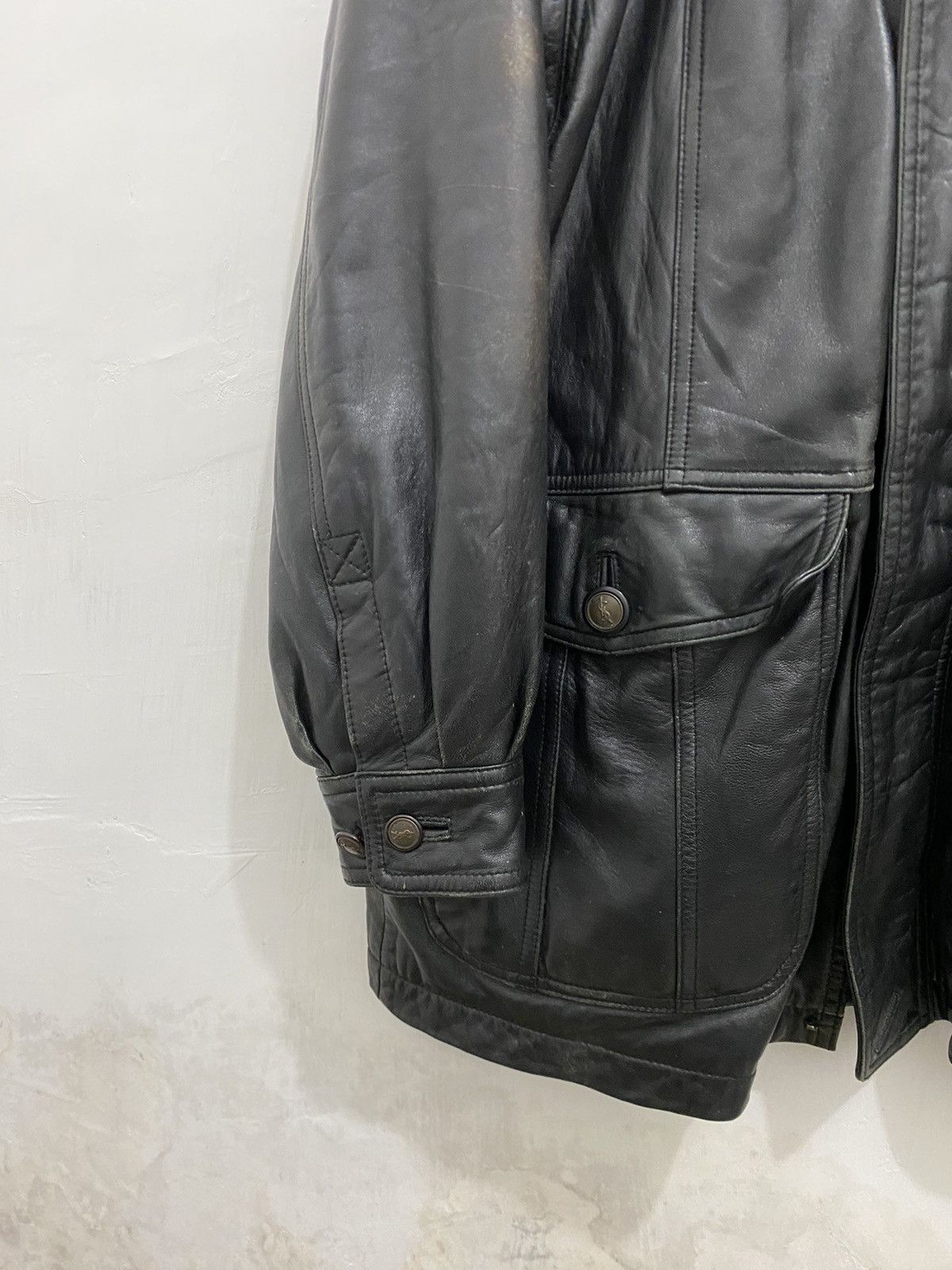 Saint Laurent Paris 💥Leather💥Yves Saint Laurent Leather Coat Size US L / EU 52-54 / 3 - 10 Thumbnail