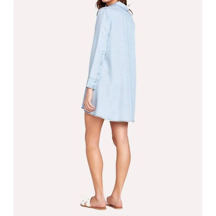 BB Dakota Chambray Shirt Dress In Light Denim