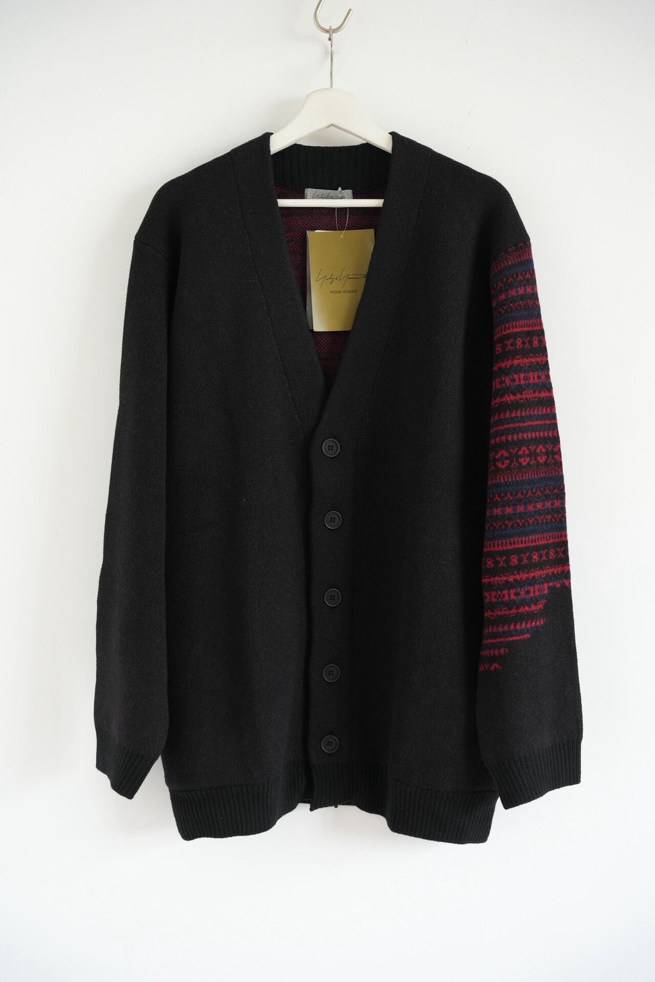 Yohji Yamamoto yohji yamamoto black red striped cardigan Size US L / EU 52-54 / 3 - 1 Thumbnail
