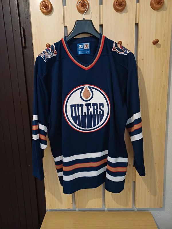 NHL × Starter × Vintage Starter Nhl Edmonton Oilers Hockey Jersey Size US L / EU 52-54 / 3 - 1 Thumbnail