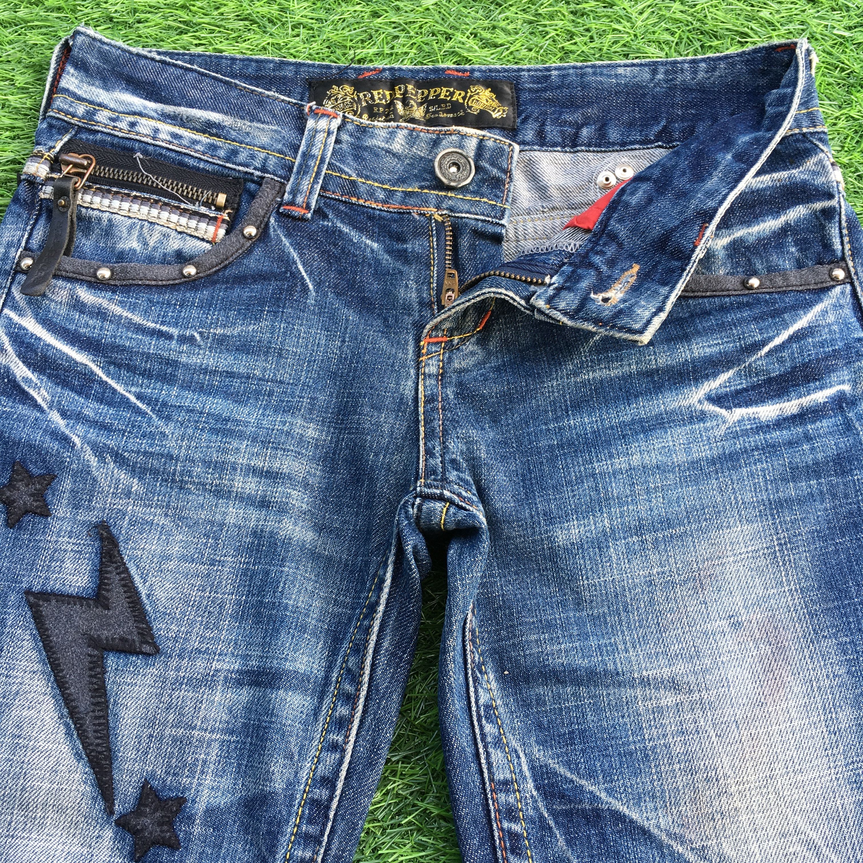 Japanese Brand Japanese Lightning Bolt Low Rise Jeans D-1182 Size 24" / US 00 / IT 34 - 2 Thumbnail