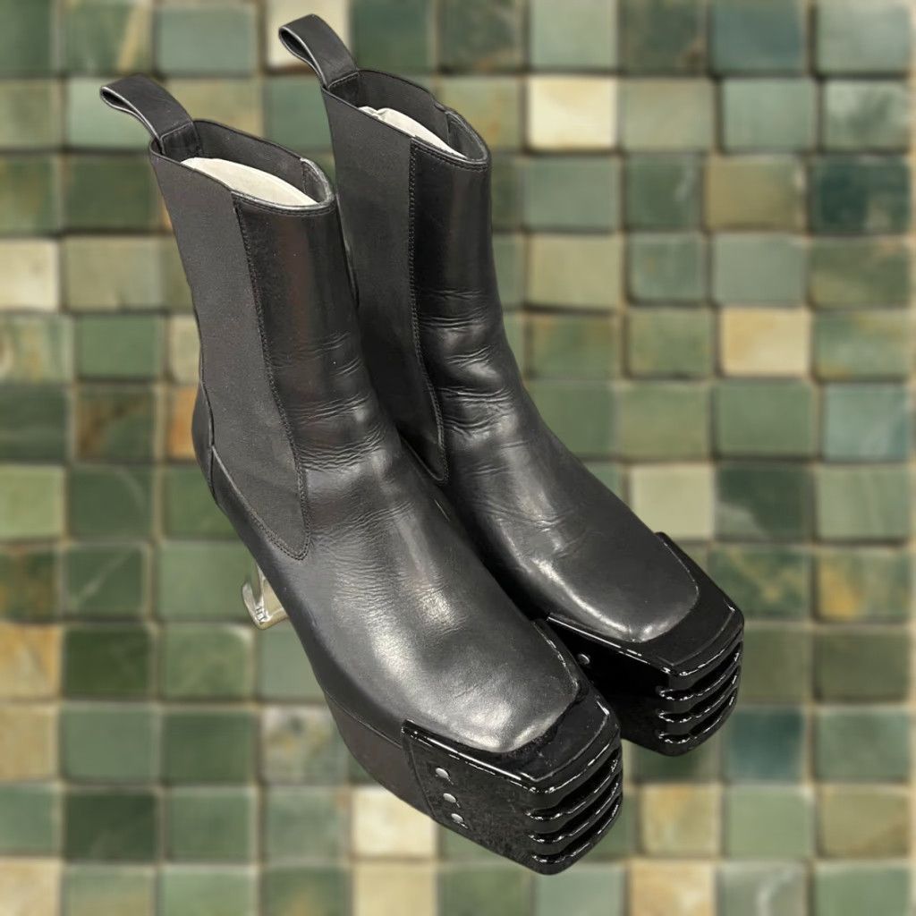 靴 Rick Owens Grilled boots 43.5 RICK OWENS | MINIMAL GRILL BEATLE 65 BOOTS