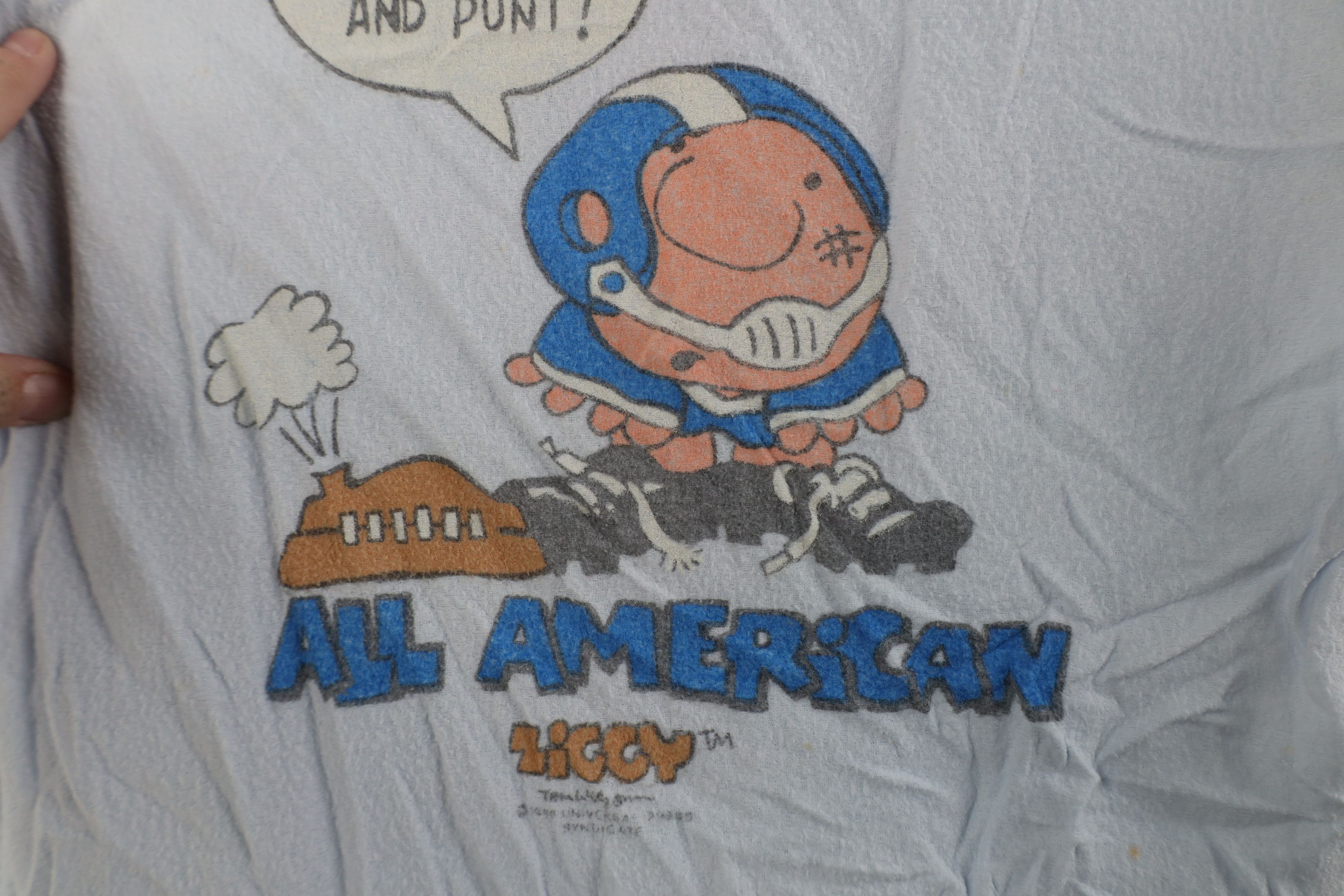 Vintage Vintage 80s Ziggy Comic Football Long Sleeve Sleep T-Shirt Size S / US 4 / IT 40 - 6 Thumbnail