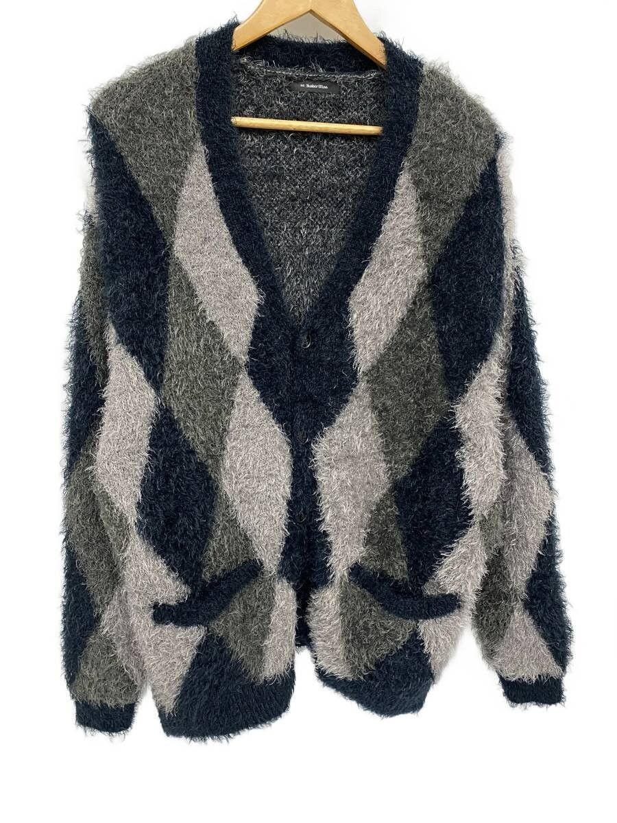 Number (N)ine Number Nine FEATHER YARN ARGYLE KNIT cardigan size 4