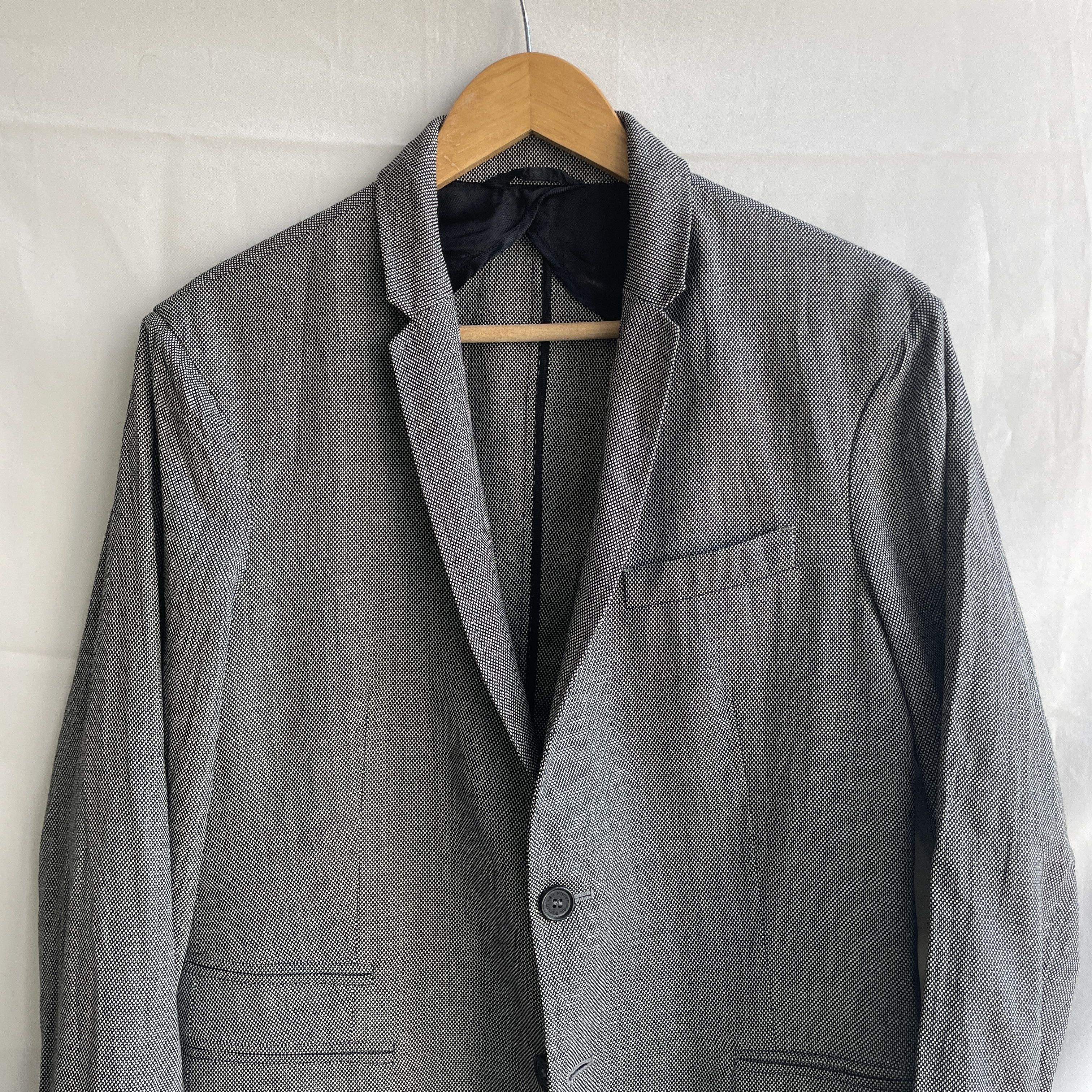 Neil Barrett Neil Barrett Unlined Birdseye Slim Fit Wool Blazer Size 38R - 4 Thumbnail