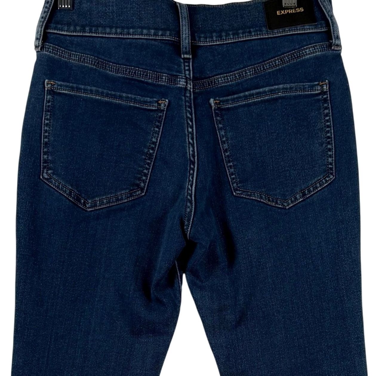 Express Express Jeans Cropped Skinny Denim Dark Wash Mid Rise 2 Jeans Women Slim Stretch Ankle EUC Size 26" / US 2 / IT 38 - 4 Thumbnail