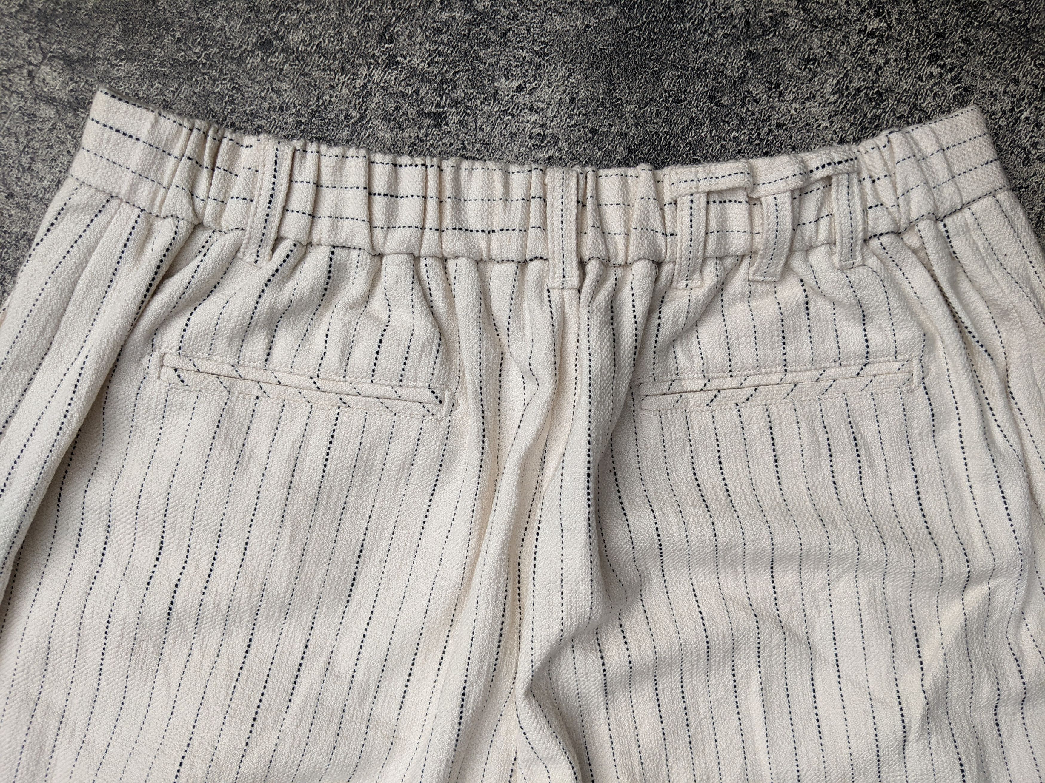 Japanese Brand EENK European Fabric Pin Stripe Pleated Plants Size 30" / US 8 / IT 44 - 4 Thumbnail