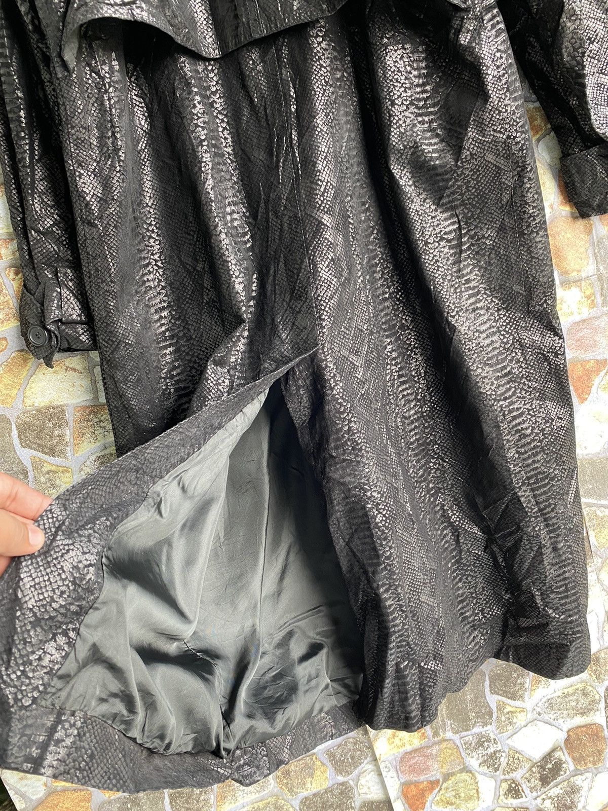 If Six Was Nine × Le Grande Bleu (L.G.B.) Vintage Begedor Italia Leather Trench Coat Jacket Size US XL / EU 56 / 4 - 13 Thumbnail