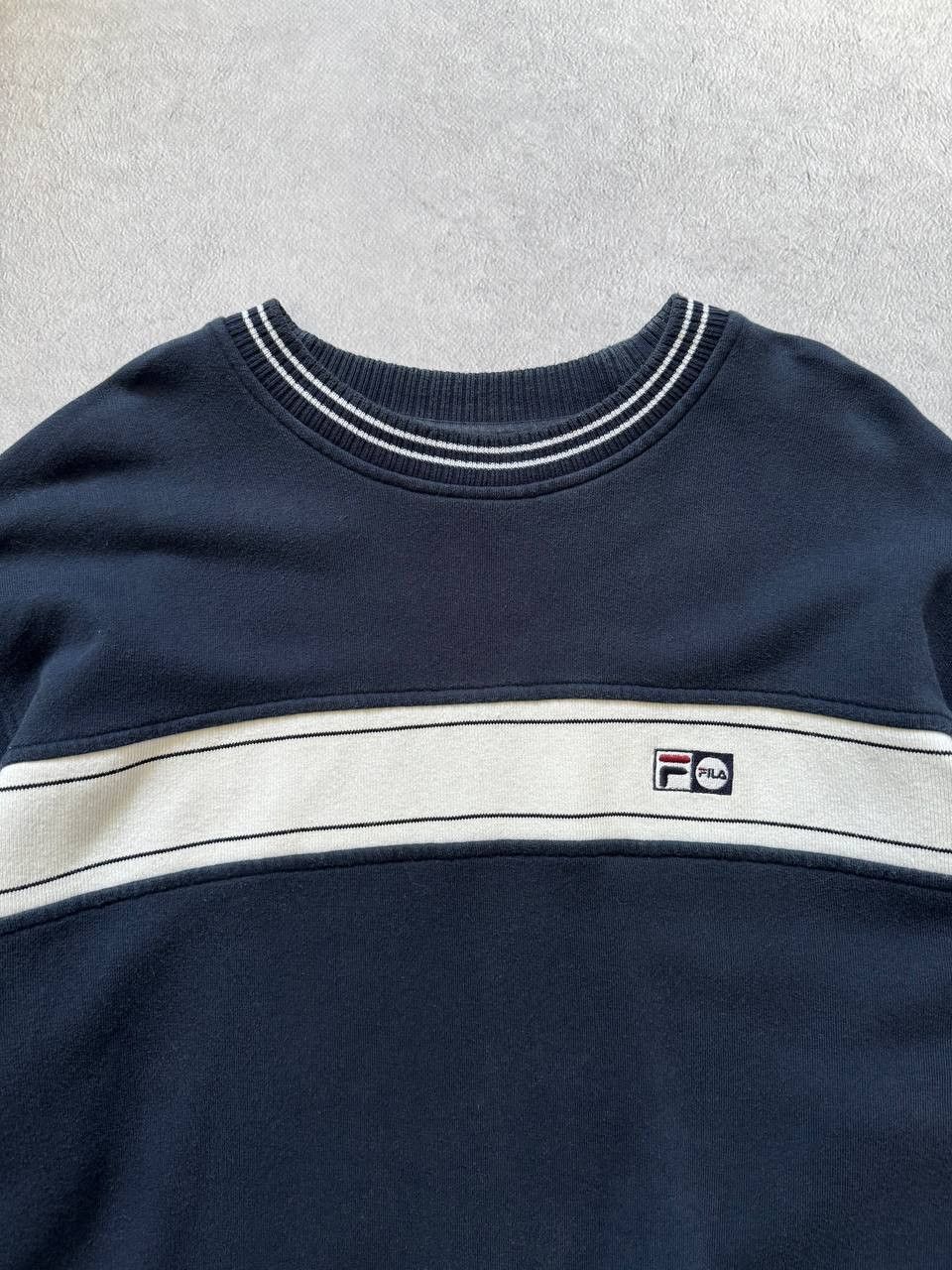 Fila Vintage 90's Fila Italia Navy Retro Sweatshirt Size US M / EU 48-50 / 2 - 4 Thumbnail