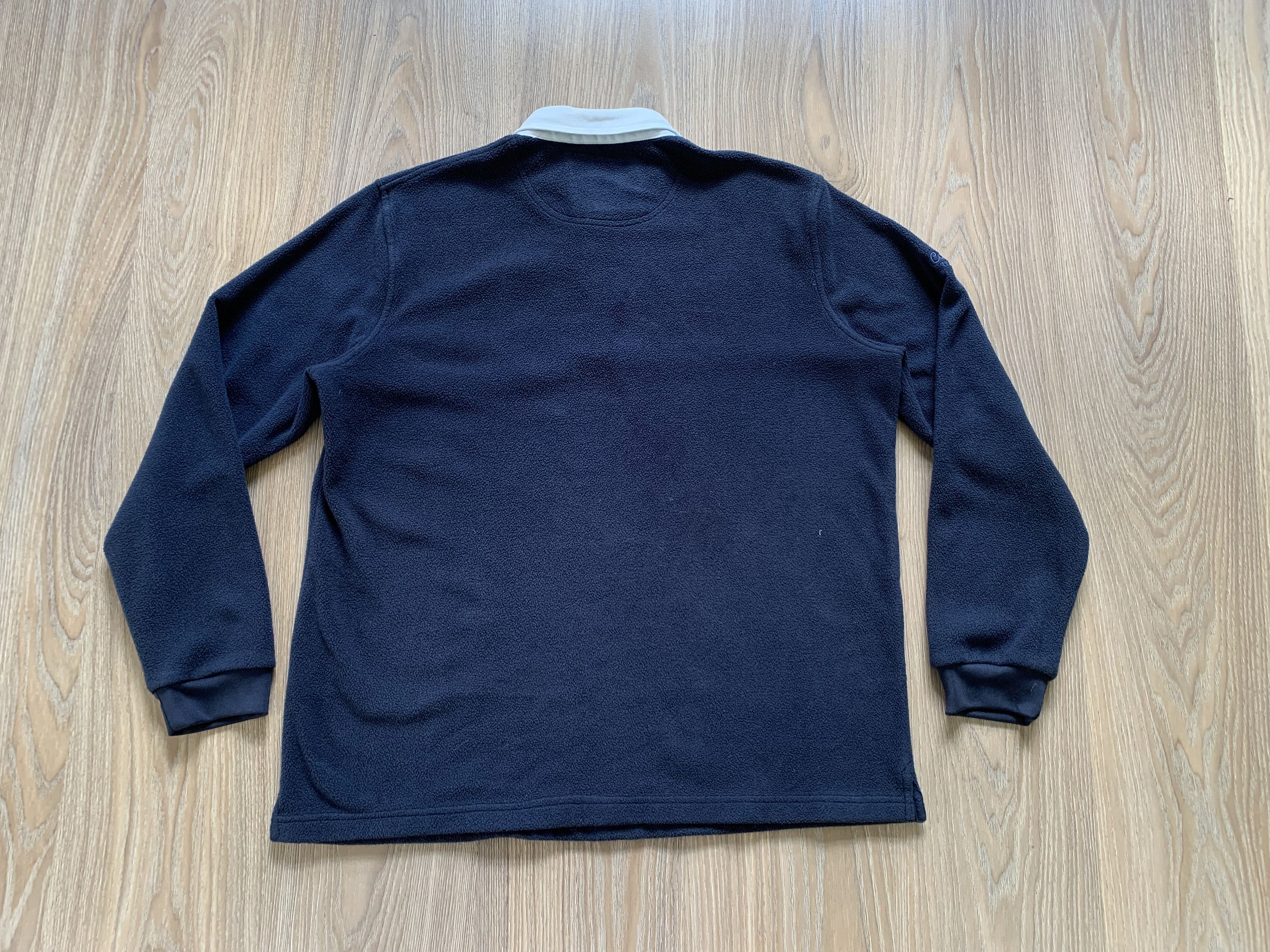 Cotton Traders × Vintage Cotton Traders Rugby Blue Fleece Polo Sweatshirt Size US L / EU 52-54 / 3 - 3 Thumbnail