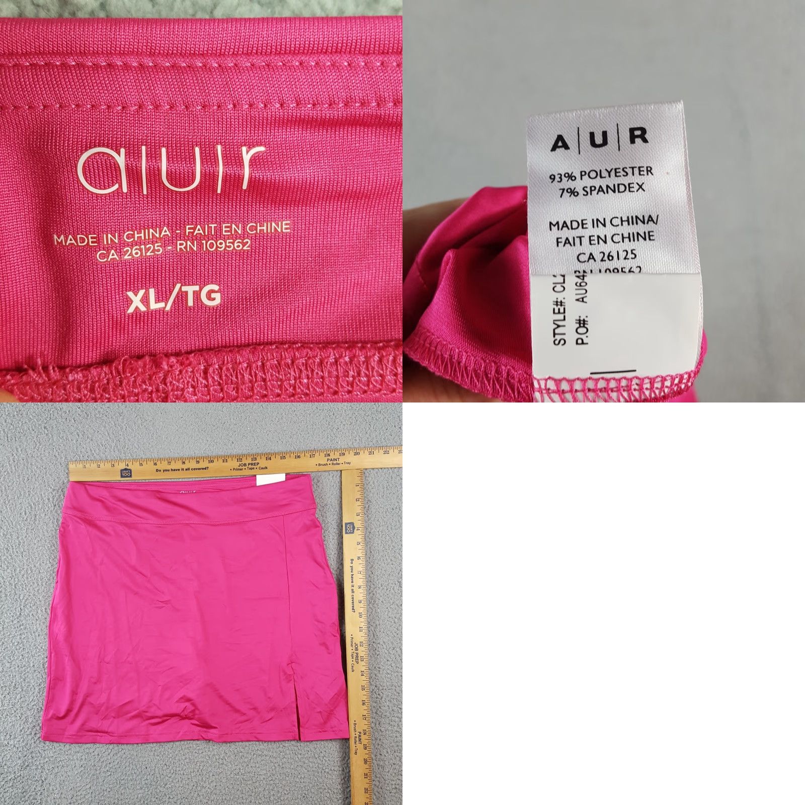 Vintage Hot Pink Women's Size XL Athletic Mini Skirt Stretch Tennis Skort Golf Workout Size 40" / US 18 - 8 Thumbnail
