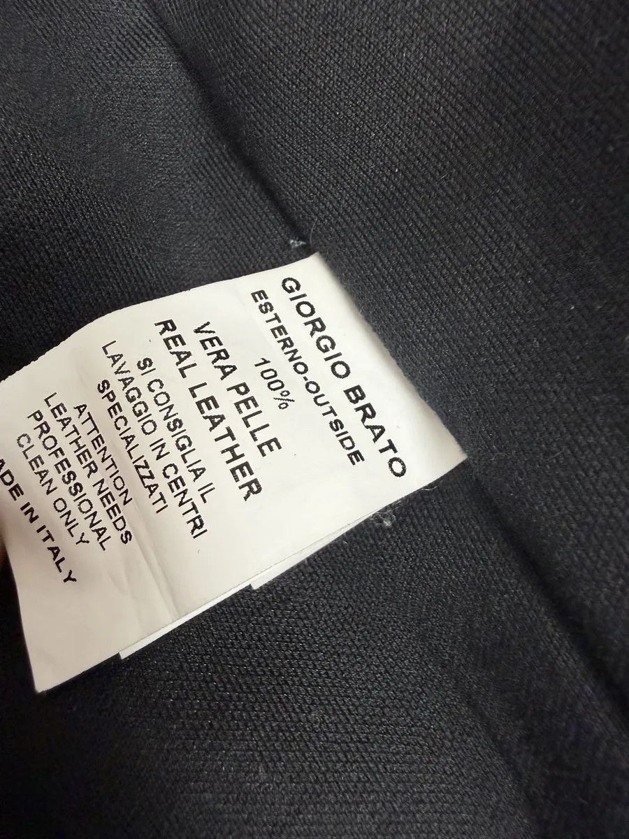 Giorgio Brato 2000s Giorgio Brato Aged Raw Brown Leather Jacket Size US S / EU 44-46 / 1 - 13 Thumbnail