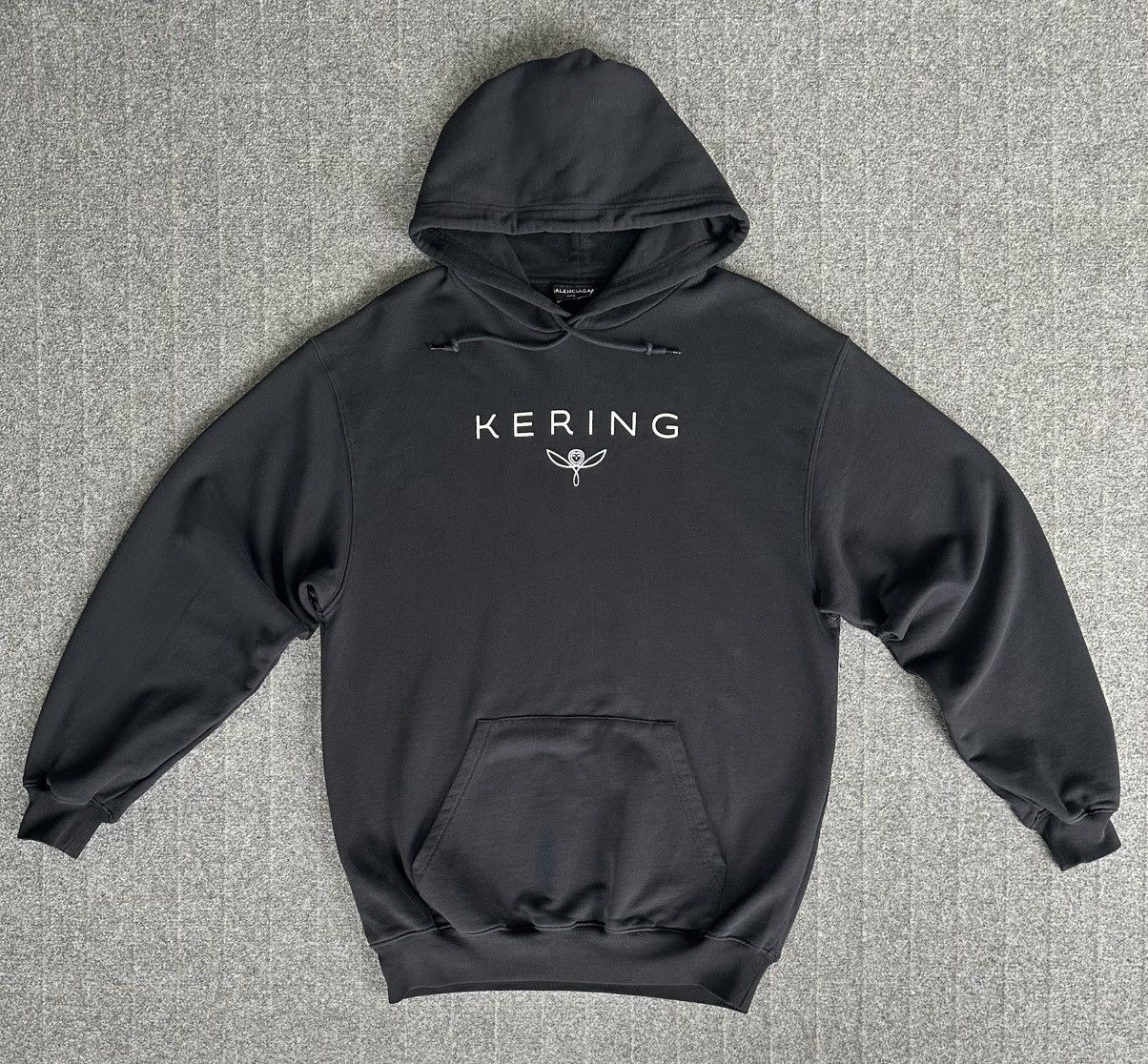 Balenciaga Balenciaga - Demna Gvasalia F/W17 Kering Logo - Hoodie Black Size US XS / EU 42 / 0 - 2 Thumbnail