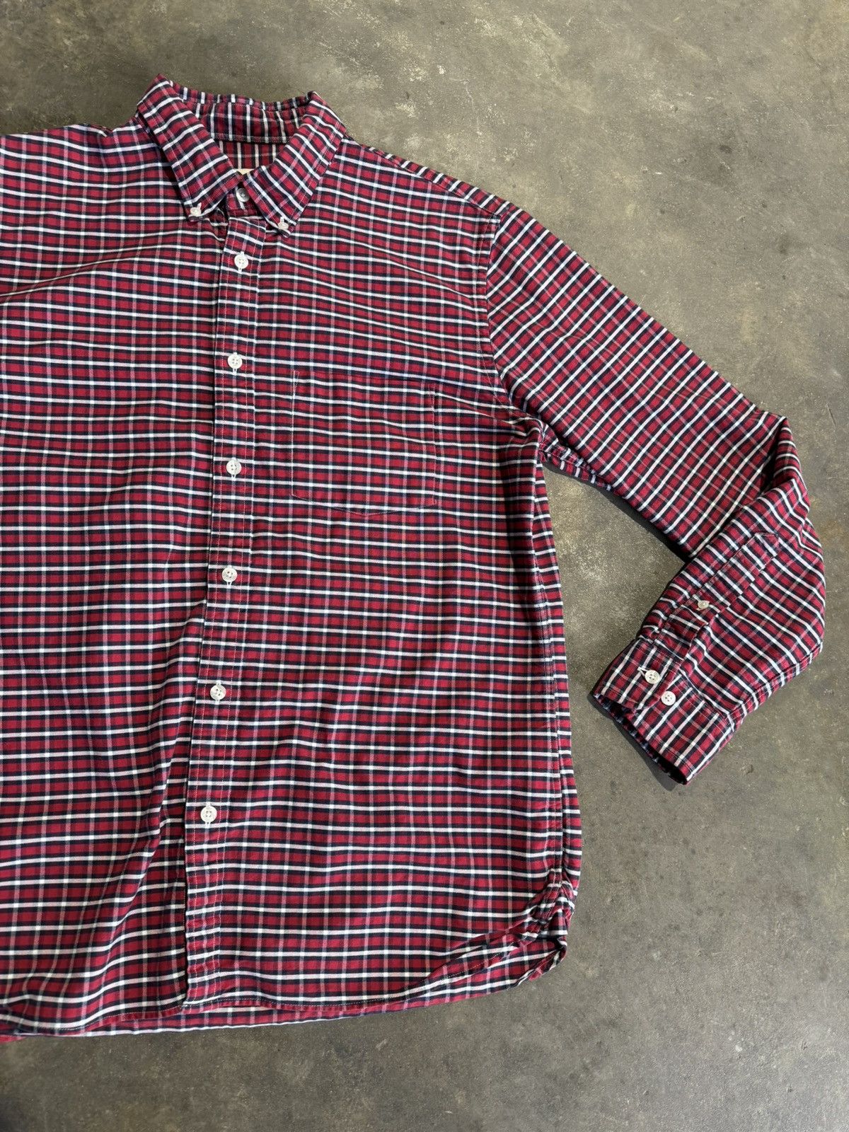 Brooks Brothers Brooks Brothers Red Fleece Patterned Button Up Shirt Size US L / EU 52-54 / 3 - 3 Thumbnail
