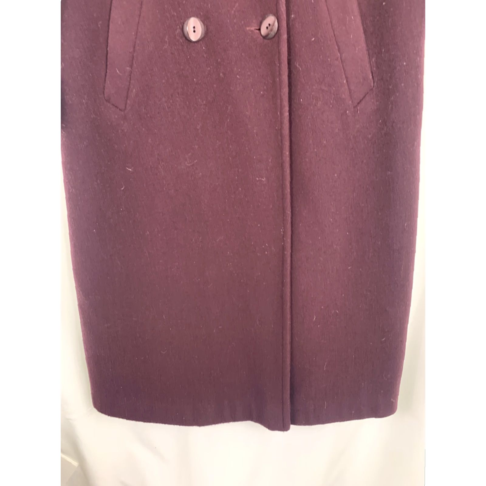 Velvet VINTAGE Alorna Coat Eveningwear Wool 12P Petite 1980s Purple Long Velvet Trim Duster Ladies Size XL / US 12-14 / IT 48-50 - 2 Thumbnail