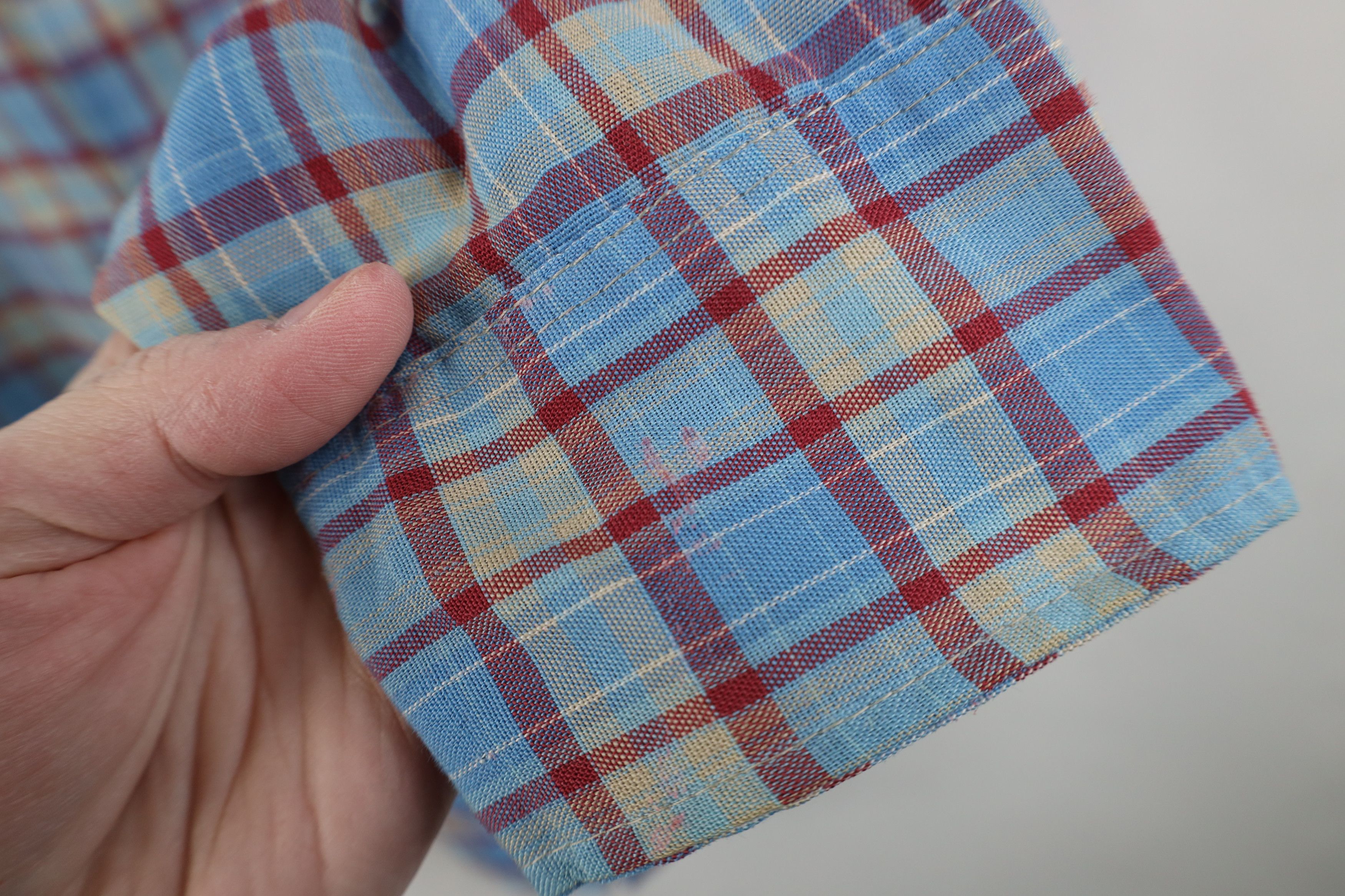 Vintage Vintage 70s Big Mac Knit Collared Button Shirt Plaid USA Size US M / EU 48-50 / 2 - 6 Thumbnail