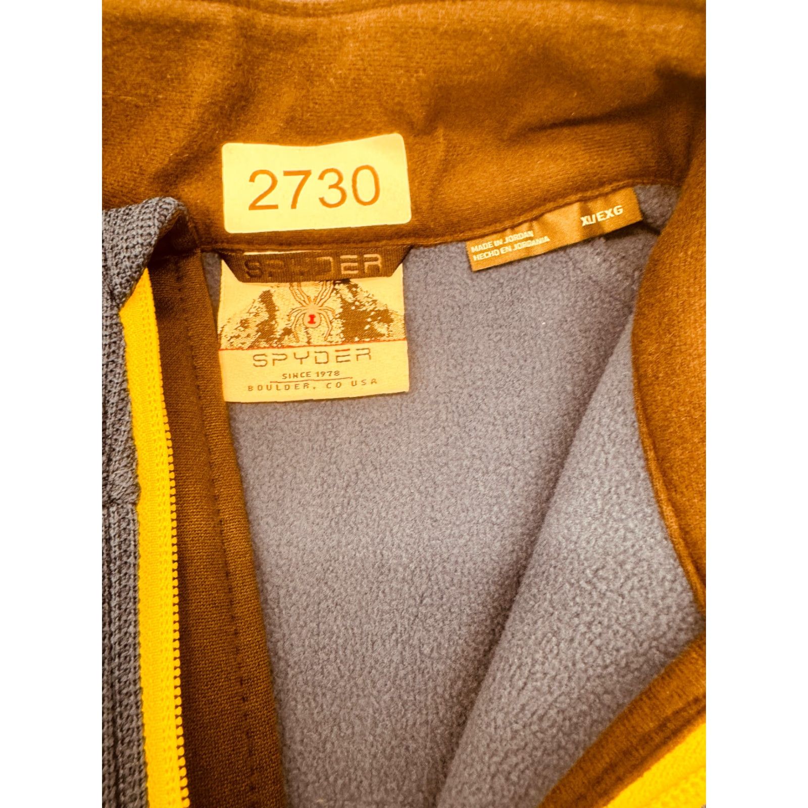 Spyder Spyder Pullover Men's XL Blue Waffle-Knit Fleece Lined 1/4 Zip Sweater 2730 Size US XL / EU 56 / 4 - 3 Thumbnail