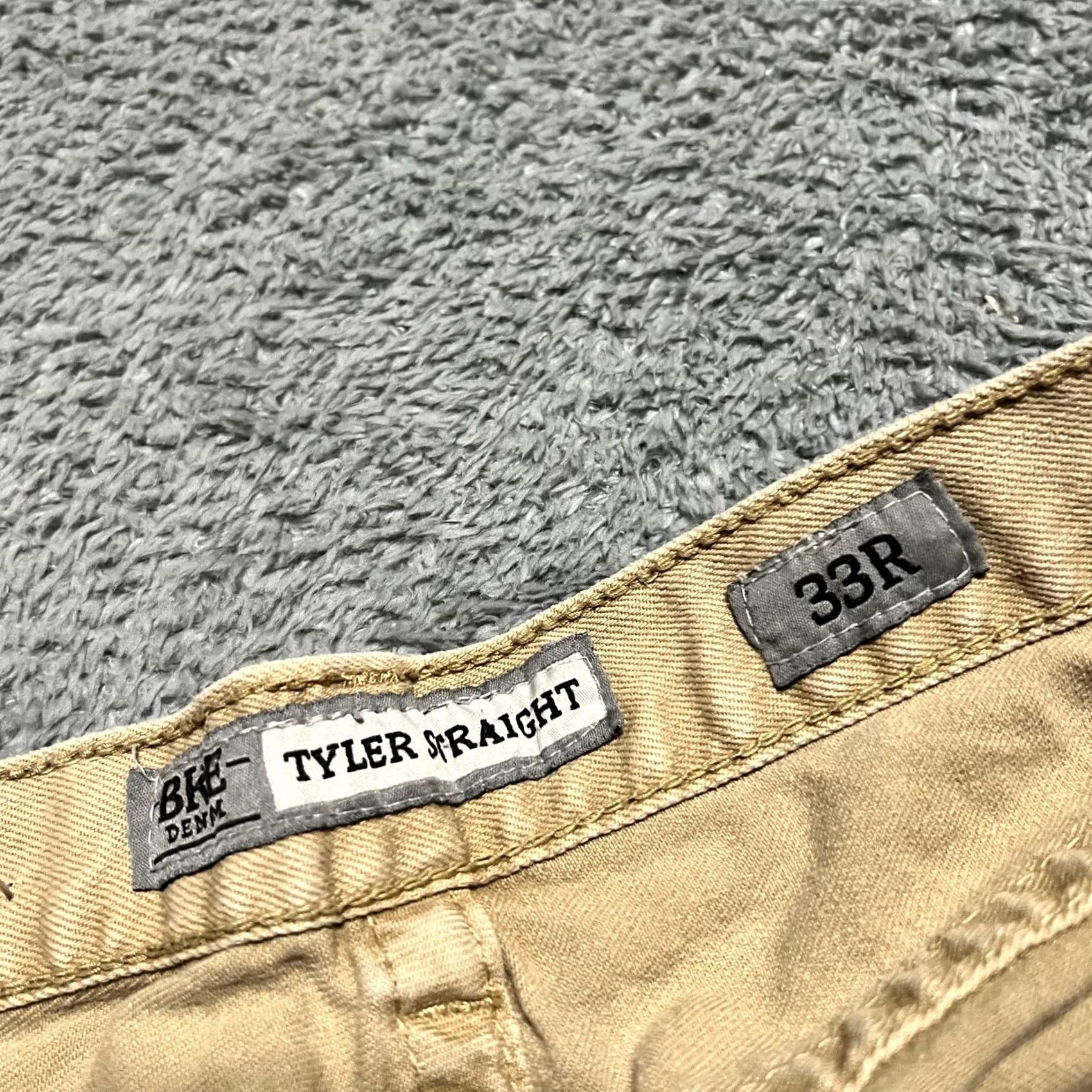 BKE BKE Jeans Tyler Straight Buckle Chino Pants 33x30 Mens Khaki Tan Buckle Pants Size US 33 - 5 Thumbnail