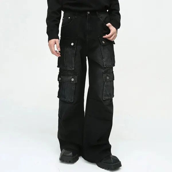 VIBE Vintage Multi Pocket Cargo Denim Size US 33 - 3 Thumbnail