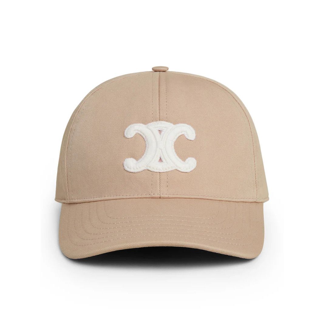 Celine CELINE $590 Triomphe Greige Baseball Cap New And Authentic ( Size ONE SIZE - 1 Thumbnail