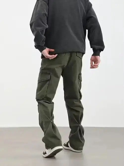 Jean fade distressed function pleated cargo pants Size US 32 / EU 48 - 1 Thumbnail