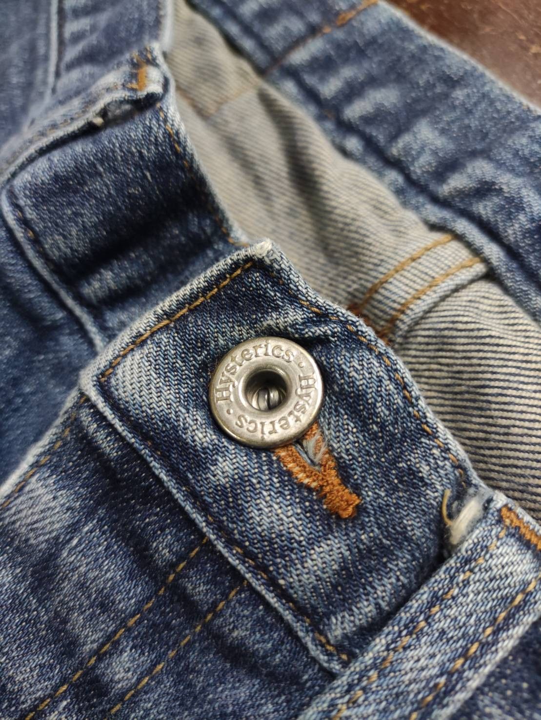 Hysteric Glamour Vtg Hysteric Glamour Pyramid Stud Y2K Faded Jeans Size 29" - 4 Thumbnail