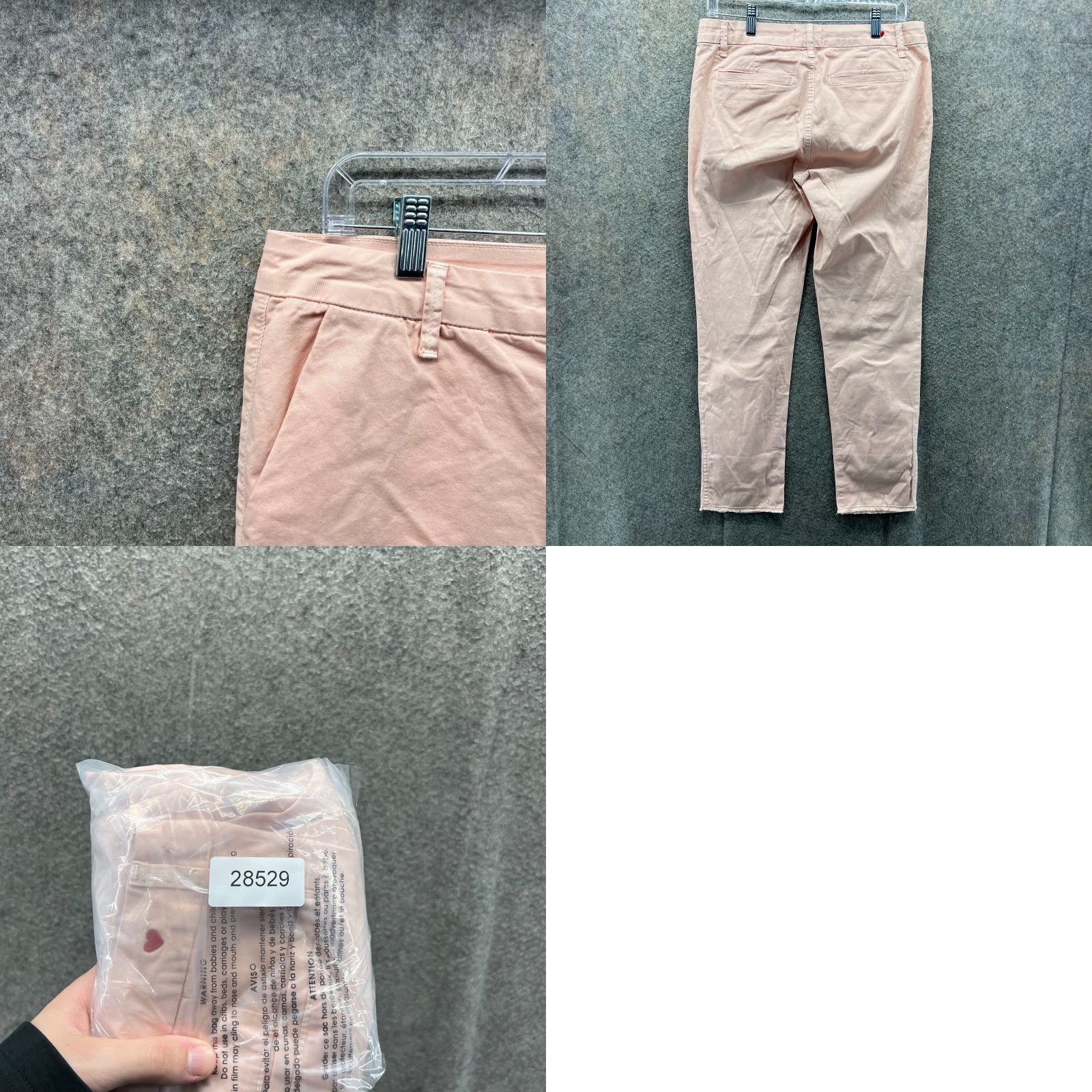 Sundry Sundry Pants Womens 27 Pink Chino Flat Front High Rise Cotton Preppy Casual Formal Travel Size 27" / US 4 / IT 40 - 9 Thumbnail