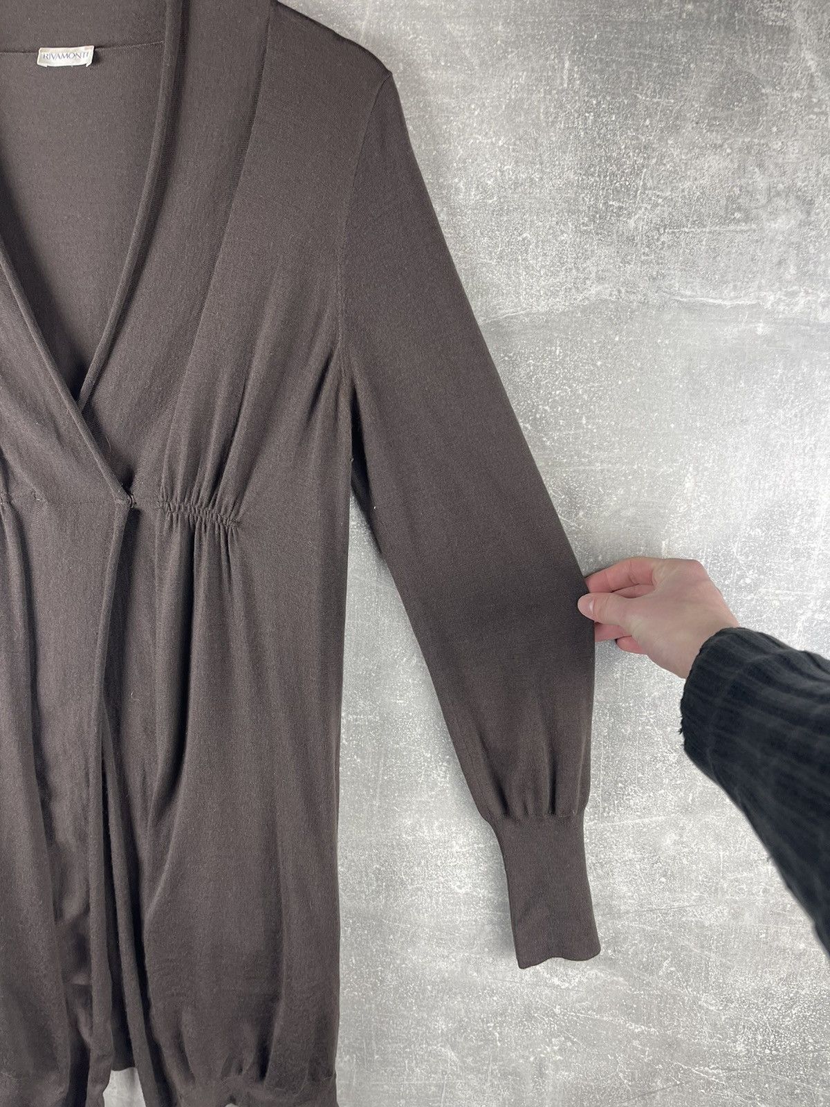 Other Rivamonti Wool Wrap-Front Knit Dress Long Cardigan Brown Size XL / US 12-14 / IT 48-50 - 4 Thumbnail