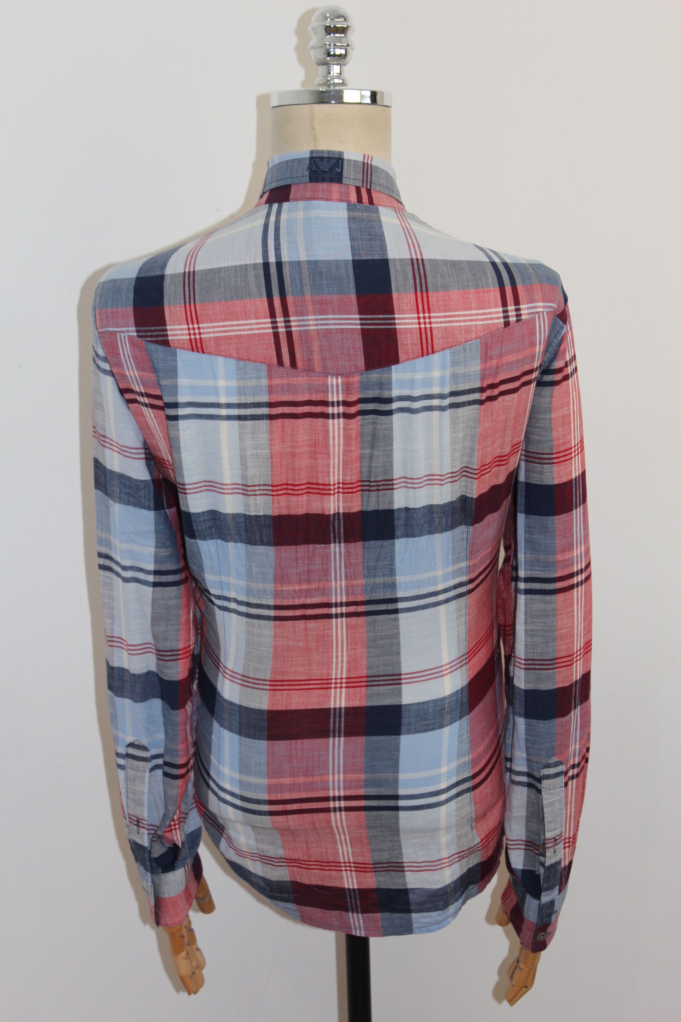 Armani Mens Armani Jeans Long Sleeve Check Shirt Size US L / EU 52-54 / 3 - 5 Thumbnail