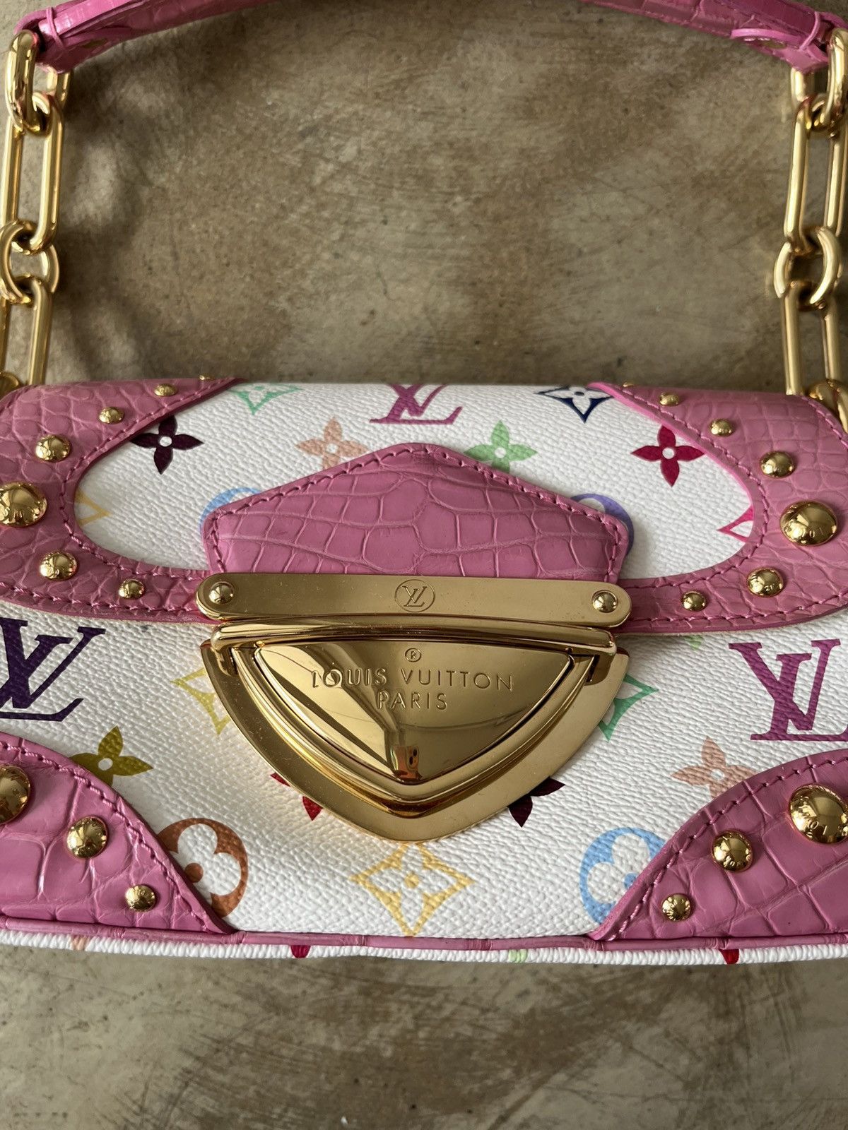 Louis Vuitton Louis Vuitton Pink Crocodie Marilyn Bag Size ONE SIZE - 3 Thumbnail