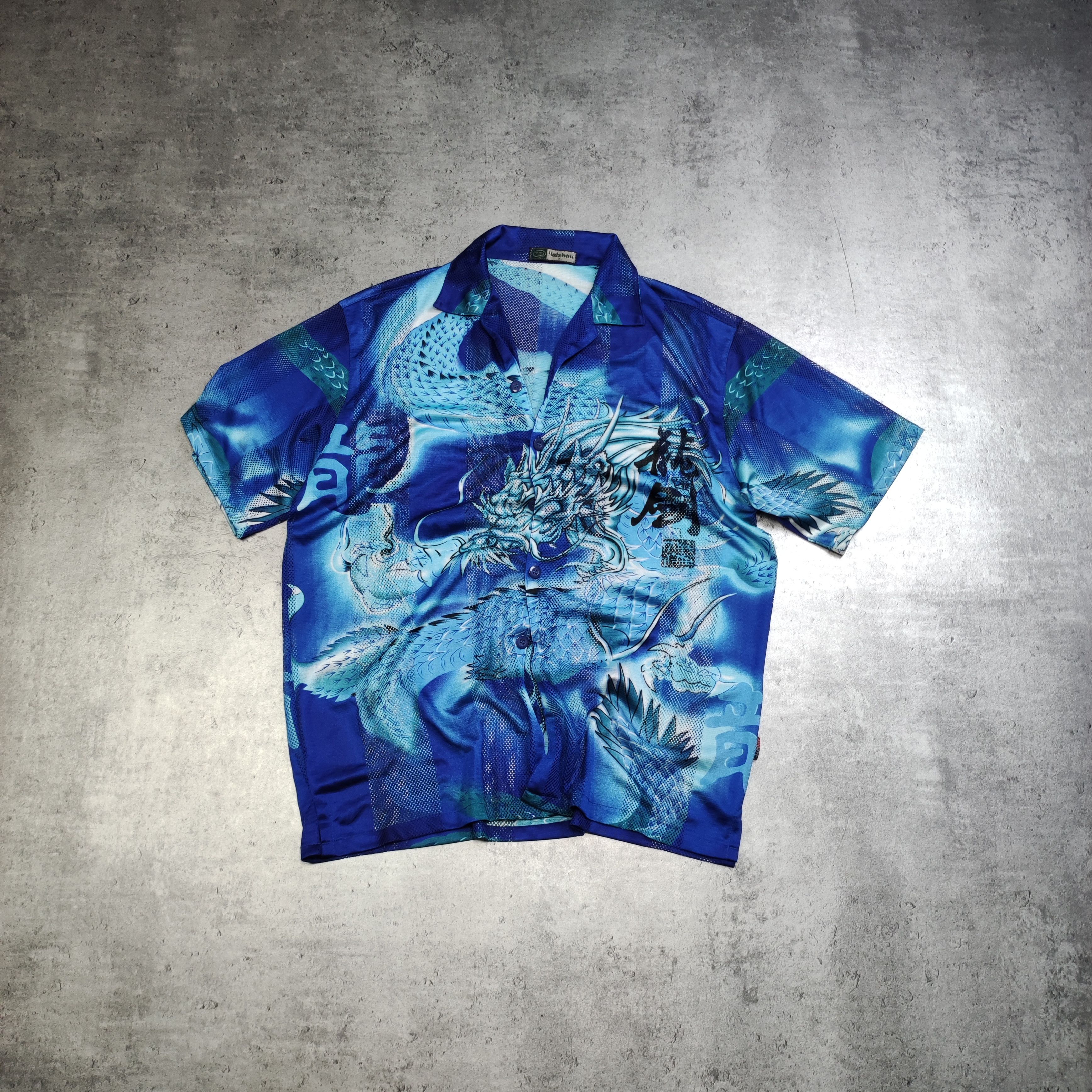 Japanese Brand RARE Full Over Print Japanese Brand Dragon Shirt Size US L / EU 52-54 / 3 - 1 Thumbnail