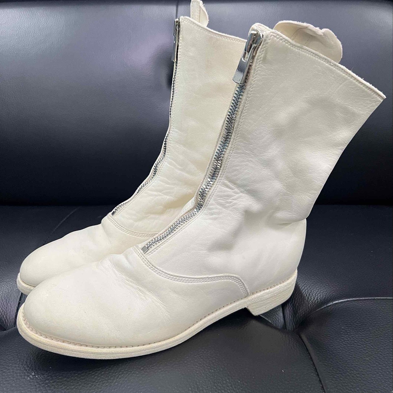 Guidi GUIDI White Front Zip Boots Size 38 Size US 8 / IT 38 - 1 Thumbnail
