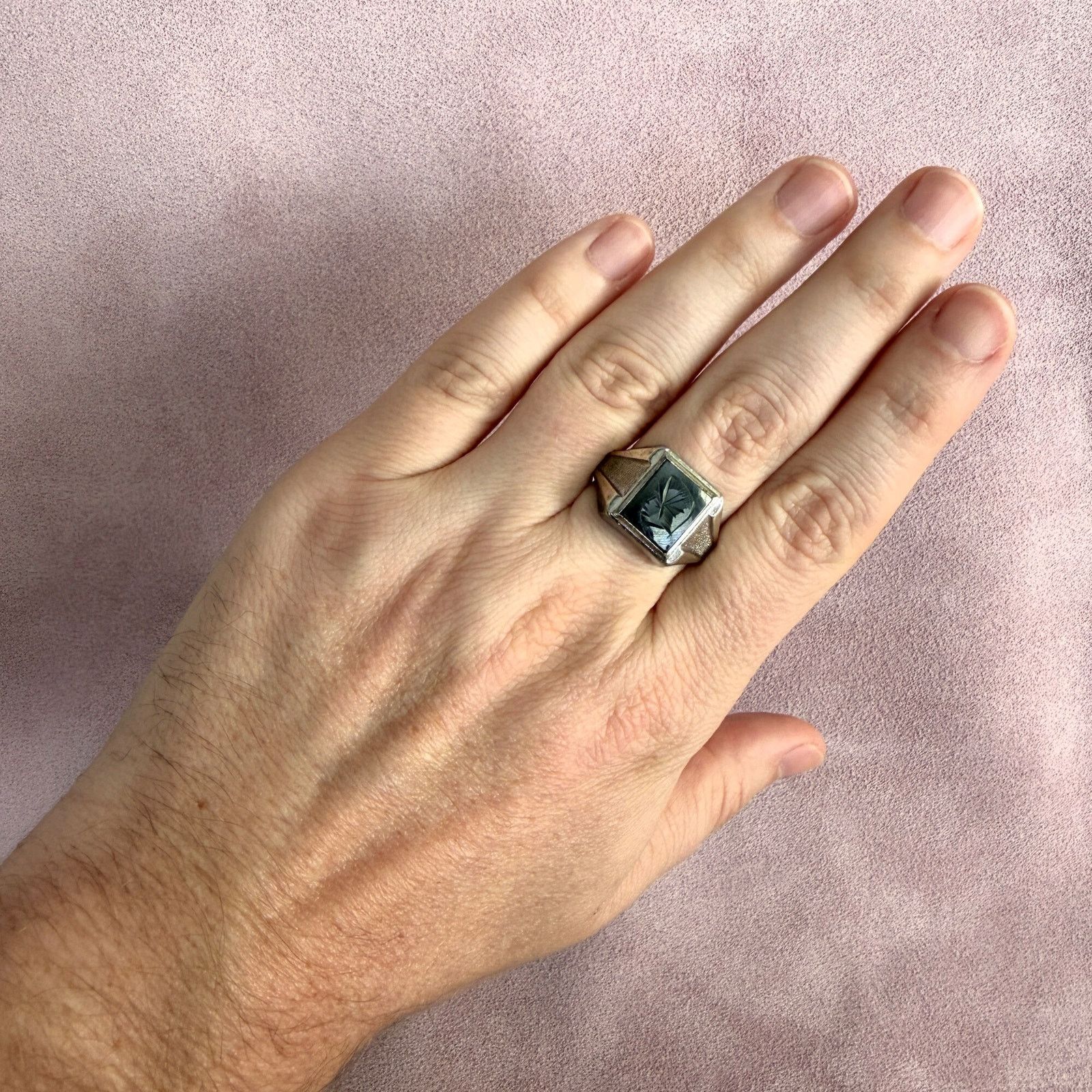 Sterling Silver sterling silver mens intaglio trojan warrior ring size 12.5 Size ONE SIZE - 2 Thumbnail