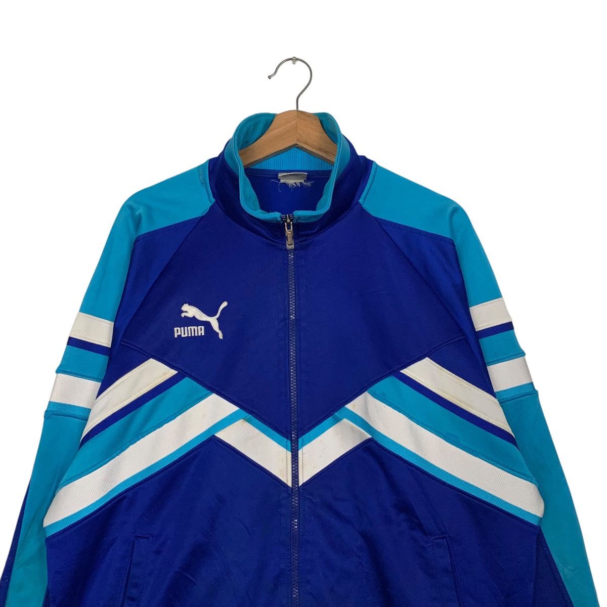 Puma Vintage 90s PUMA x HIT UNION Chevron Track Jacket #2708-C122 Size US L / EU 52-54 / 3 - 2 Thumbnail