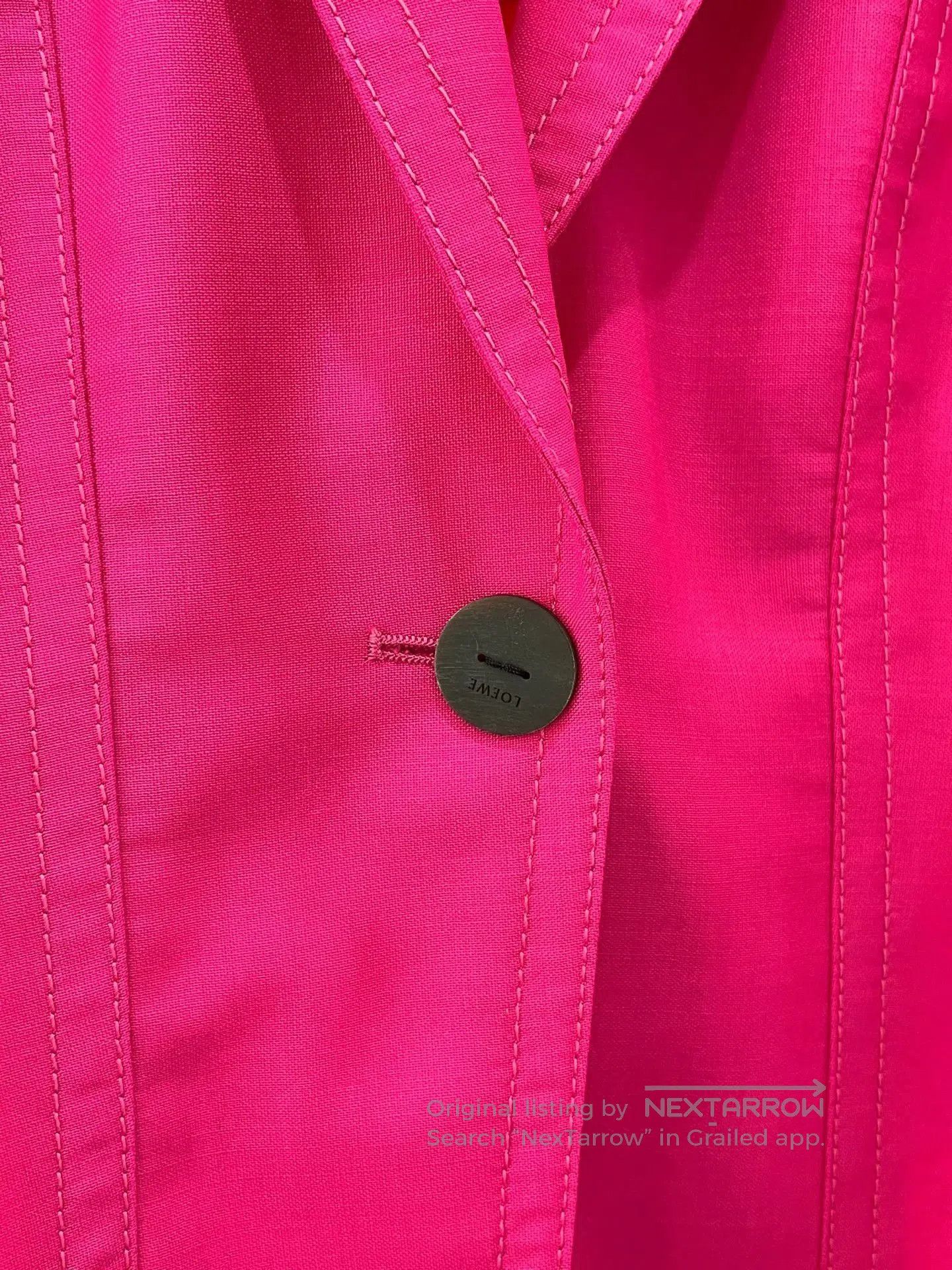 Loewe Loewe Bright Pink Waist-Cinched Suit. Size XXS / US 00 / IT 34 - 3 Thumbnail