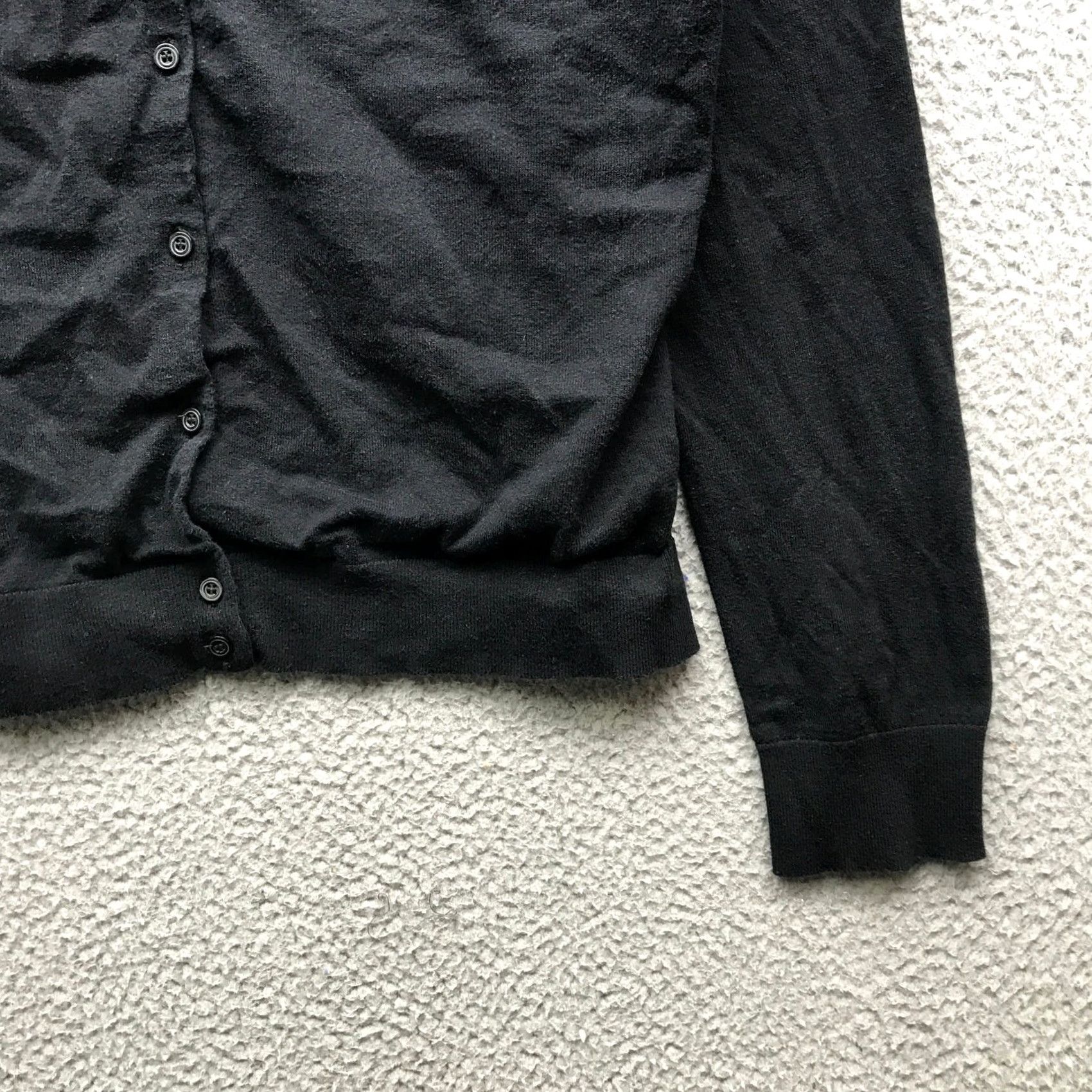 J.Crew J. Crew Cardigan Sweater Women's XL Long Sleeve Button Black Stretch Poly Blend Regular Fit Casual Formal Knit Sweatery Jazz? Size XL / US 12-14 / IT 48-50 - 4 Thumbnail