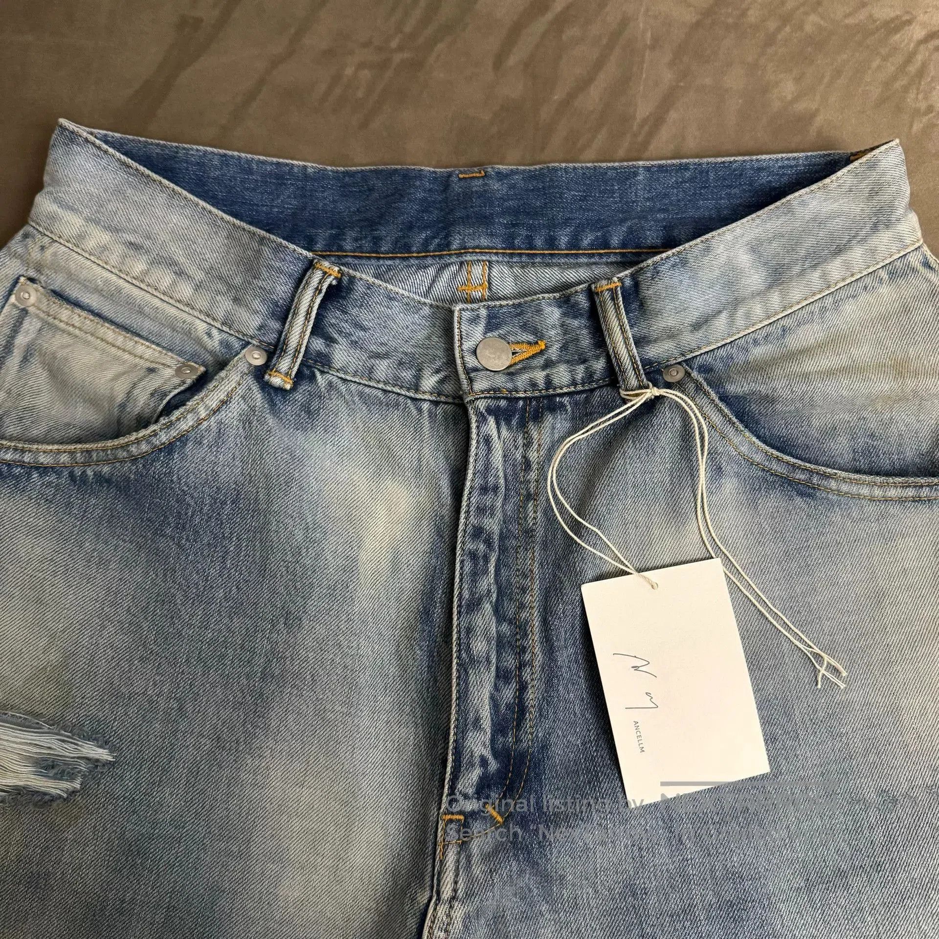 Japanese Brand ANCELLM Selvedge Tapered Denim Pants. Size US 26 / EU 42 - 3 Thumbnail