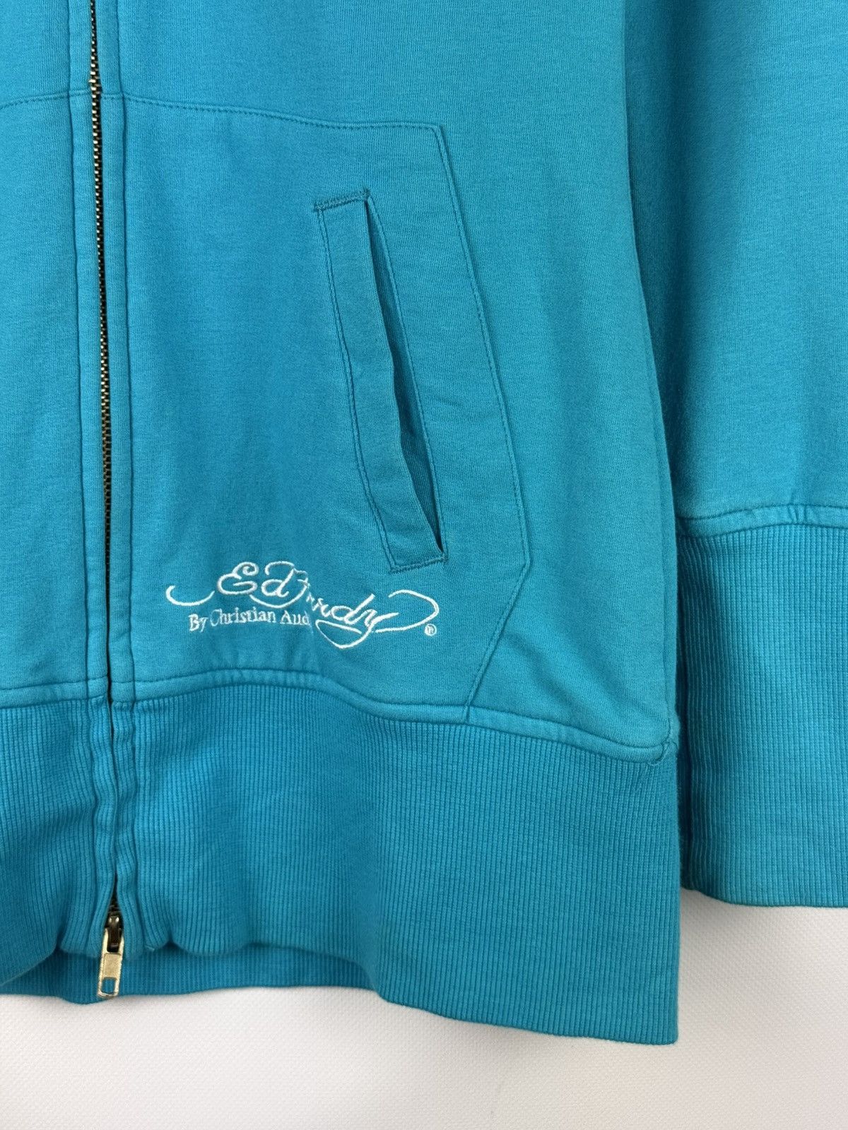 Ed Hardy Ed Hardy By Christian Audigier Y2K Tattoo Overprinted Hoodie Size S / US 4 / IT 40 - 10 Thumbnail