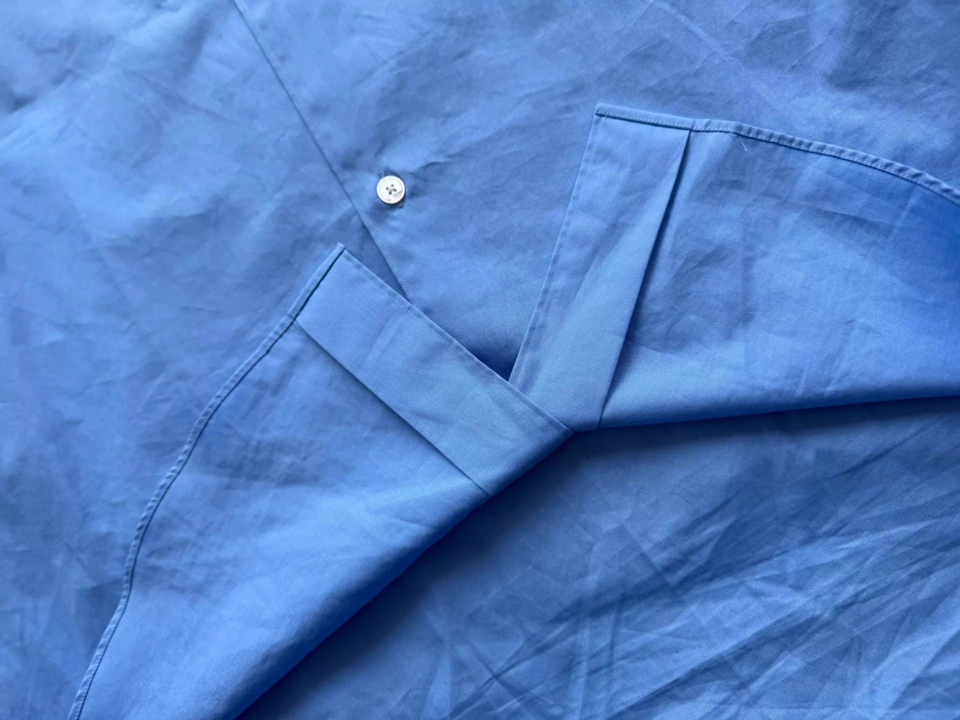 A.PRESSE A.PRESSE Blue Relaxed Regular Collar Shirt Size 1 Size US S / EU 44-46 / 1 - 8 Thumbnail