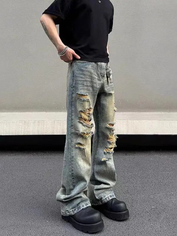 VIBE Distressed Blue Denim Jeans Size US 30 / EU 46 - 8 Thumbnail