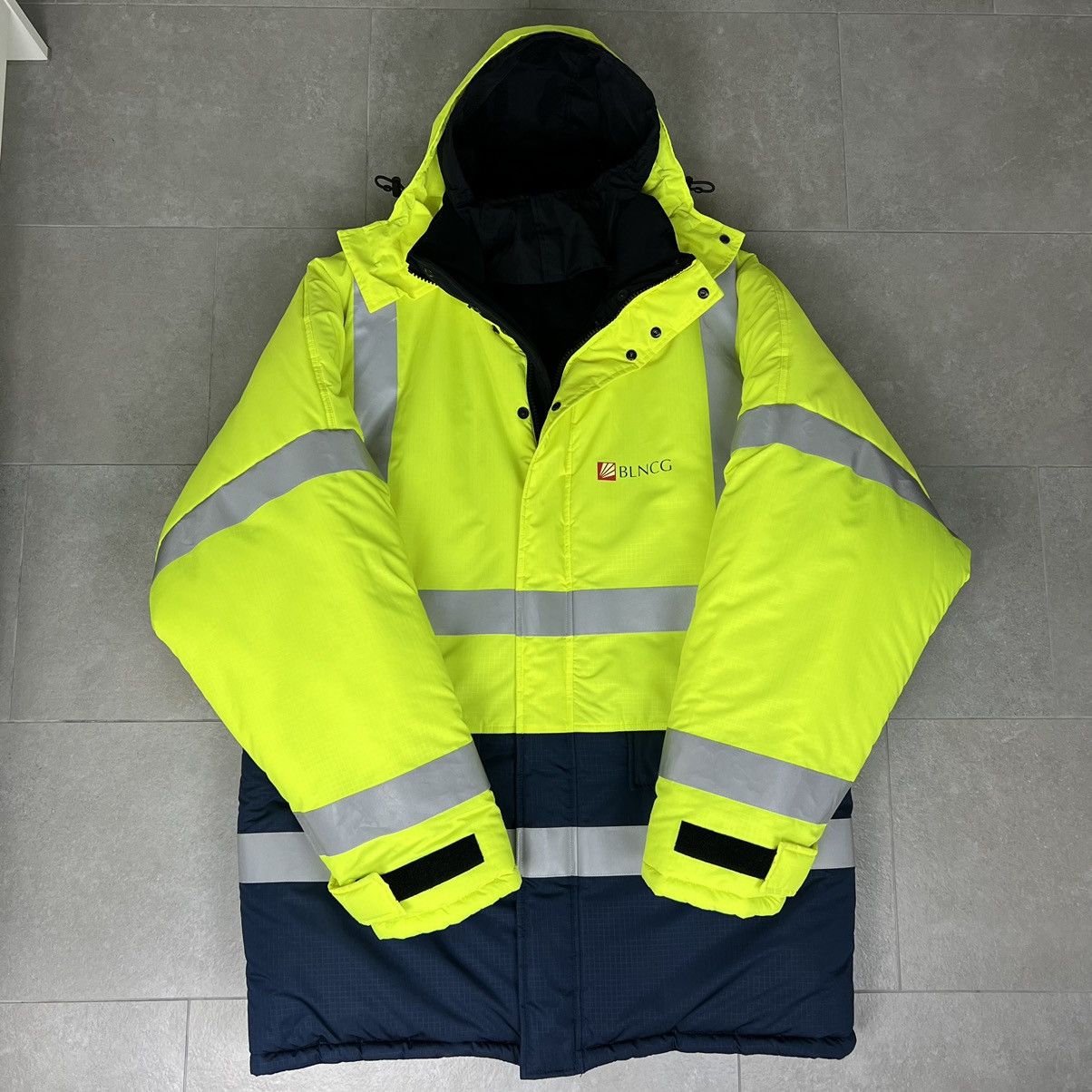 image of Balenciaga Fw21 Reversible Yellow Ripstop Parka, Men's (Size Small)