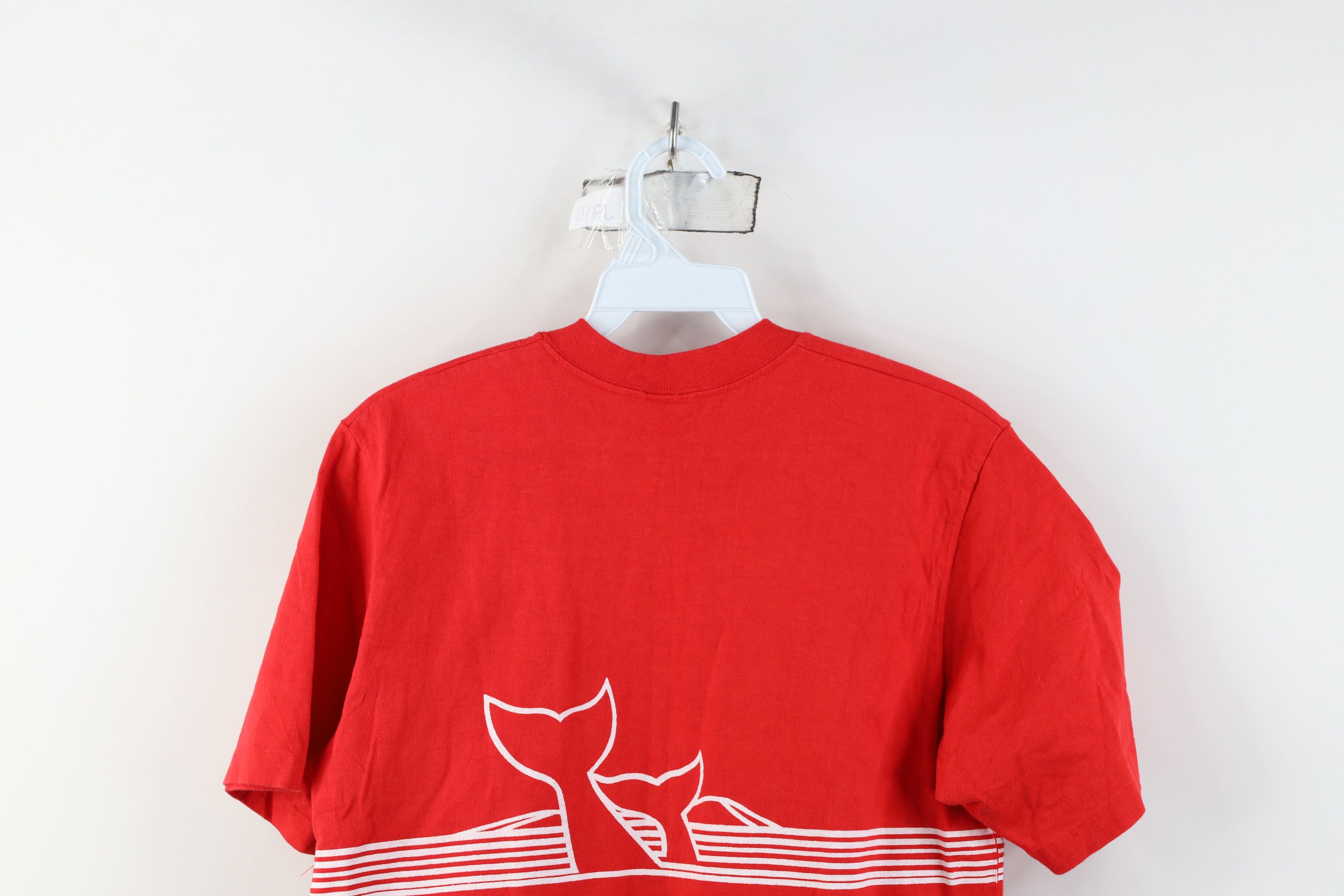 Vintage Vintage 70s Streetwear Maui Hawaii Whale T-Shirt Red USA Size M / US 6-8 / IT 42-44 - 14 Thumbnail