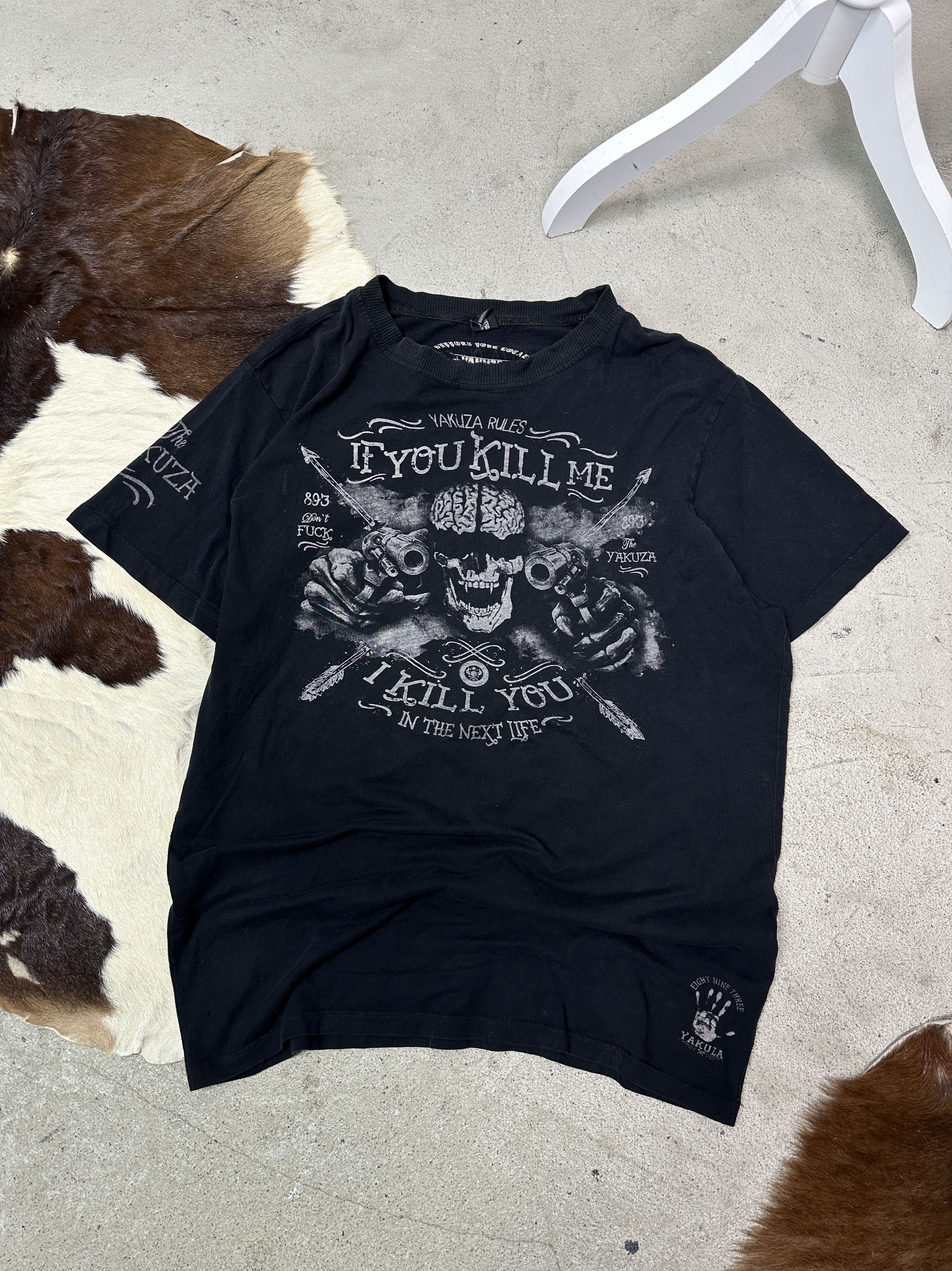 Vintage Vintage Grunge Opium Oversize Skull Print T-shirt Y2K Size US XXL / EU 58 / 5 - 2 Thumbnail
