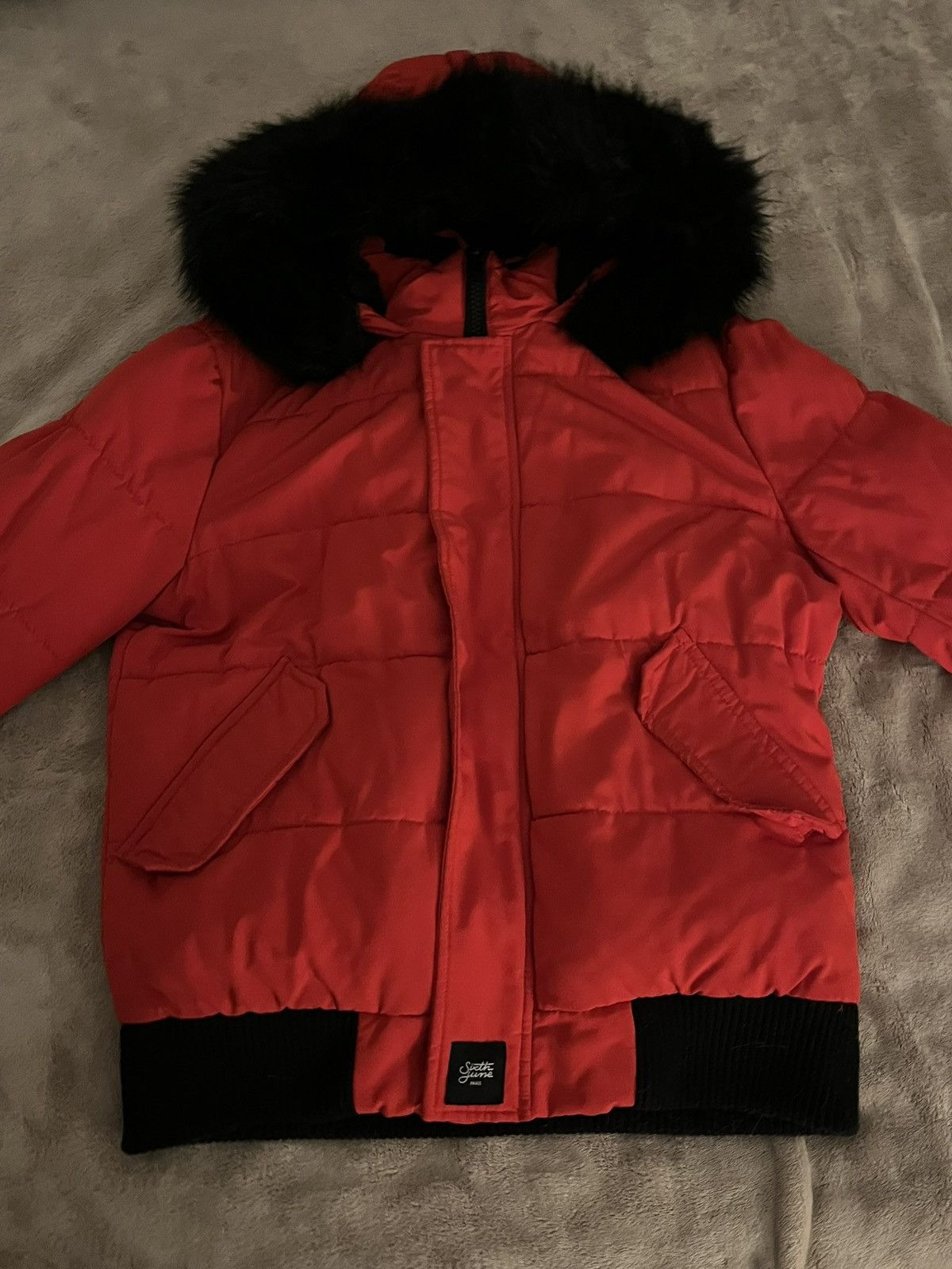 Sixth June Paris Red Faux Fur Lining Down Jacket Size US M / EU 48-50 / 2 - 1 Thumbnail