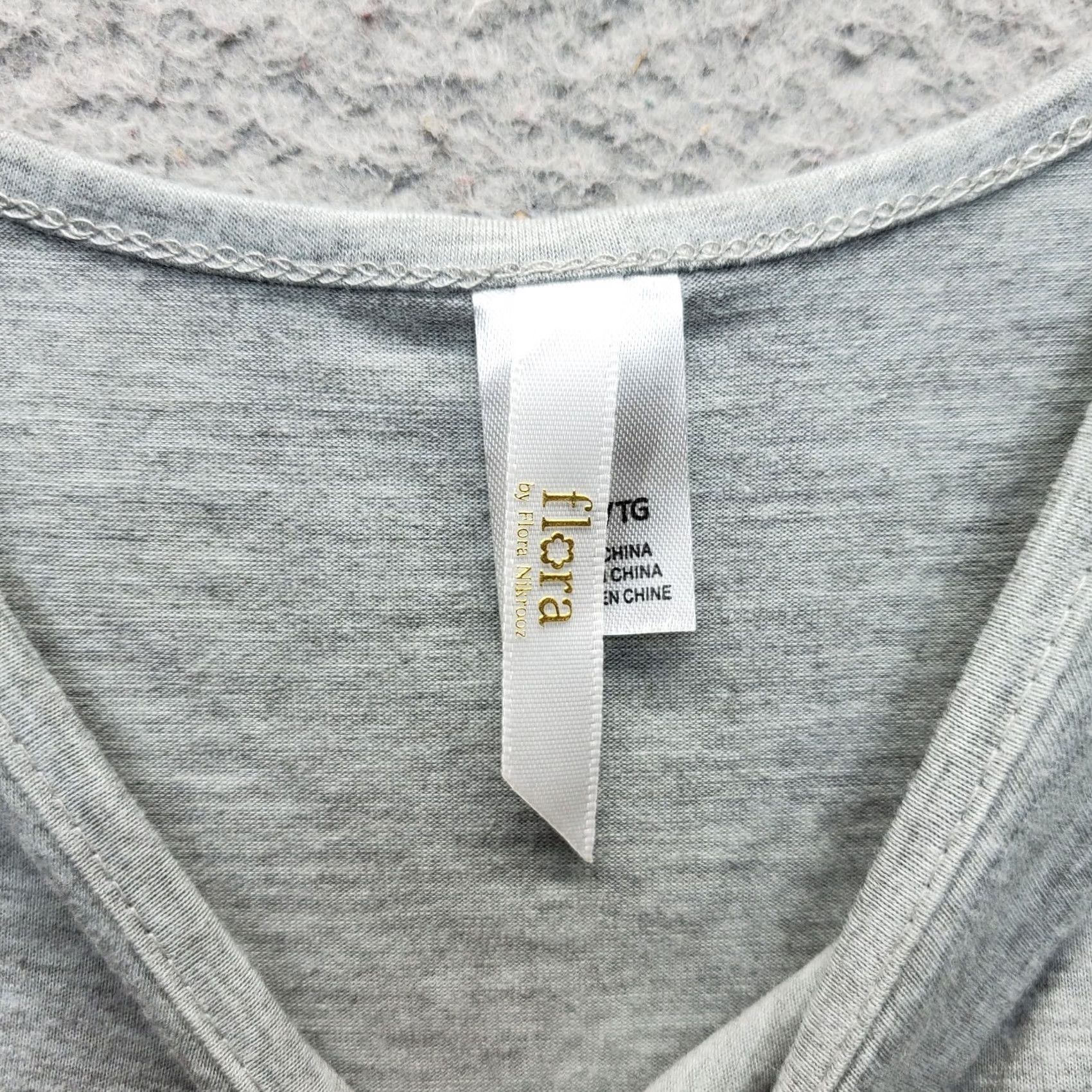 Vintage Flora Nikrooz Tank Top Womens XL Gray Wide Strap Round Neck Workout Pullover Size XL / US 12-14 / IT 48-50 - 5 Thumbnail