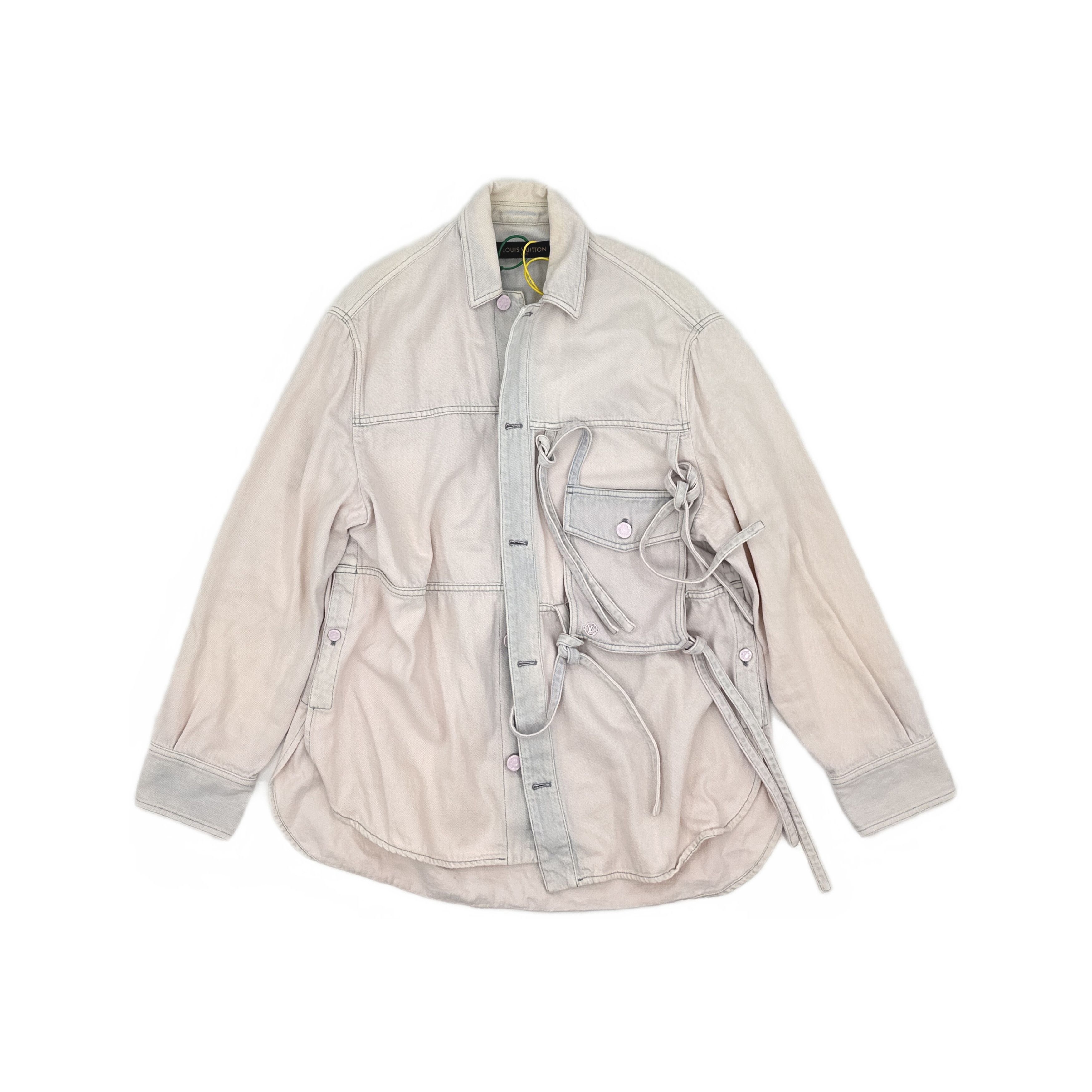 Louis Vuitton Louis Vuitton Bleached Denim Pocket Shirt XS Size US XS / EU 42 / 0 - 1 Thumbnail