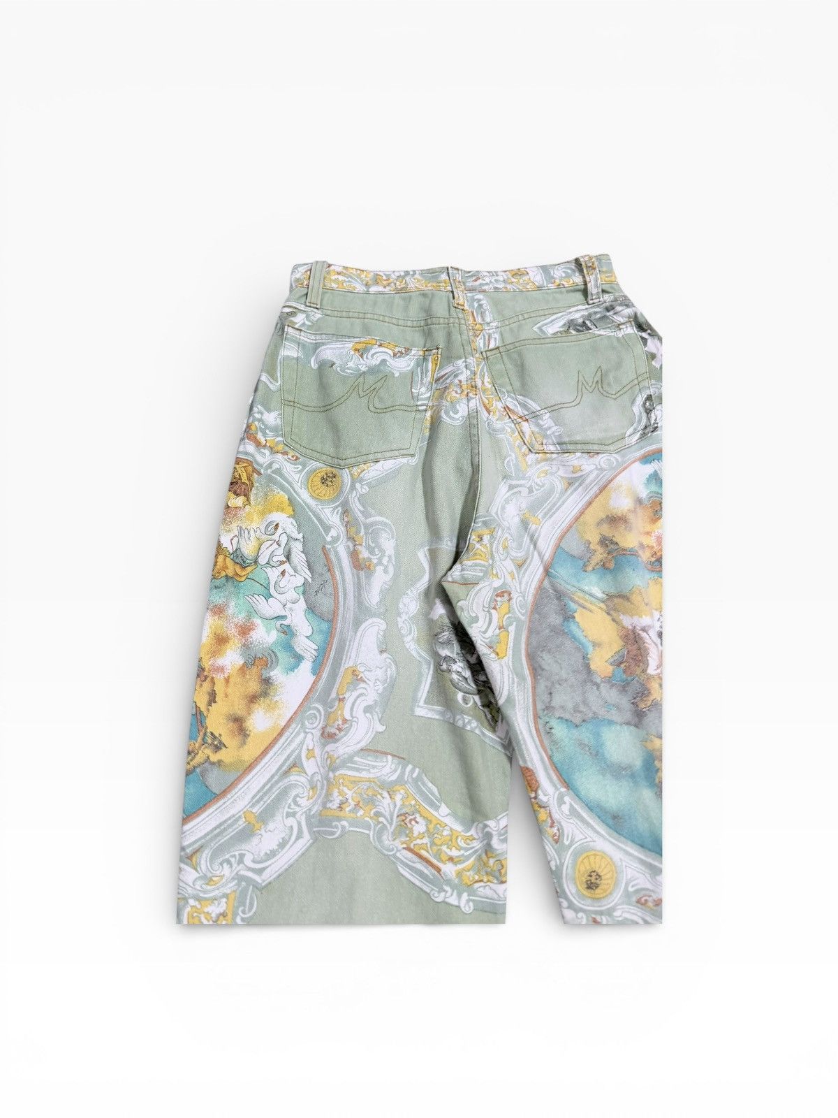 Roberto Cavalli Vtg🔥Angelo Marani Baroque Printed Denim Pant Size US 29 - 16 Thumbnail