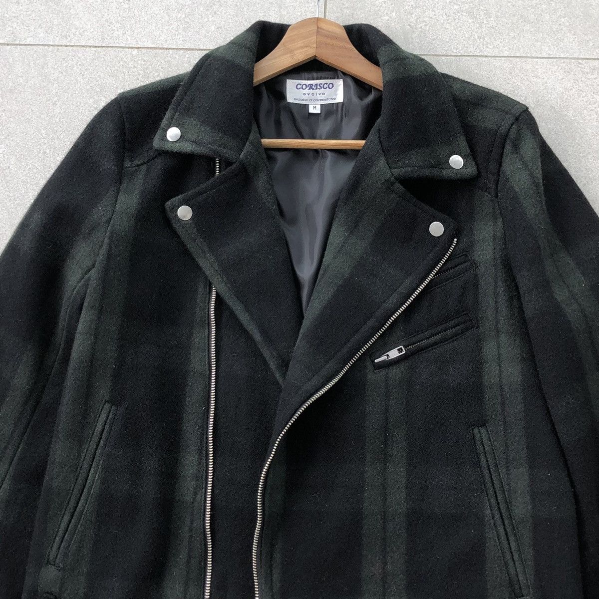 Japanese Brand Japanese Brand Corisco Wool Biker Jacket Black Tartan Size US M / EU 48-50 / 2 - 5 Thumbnail