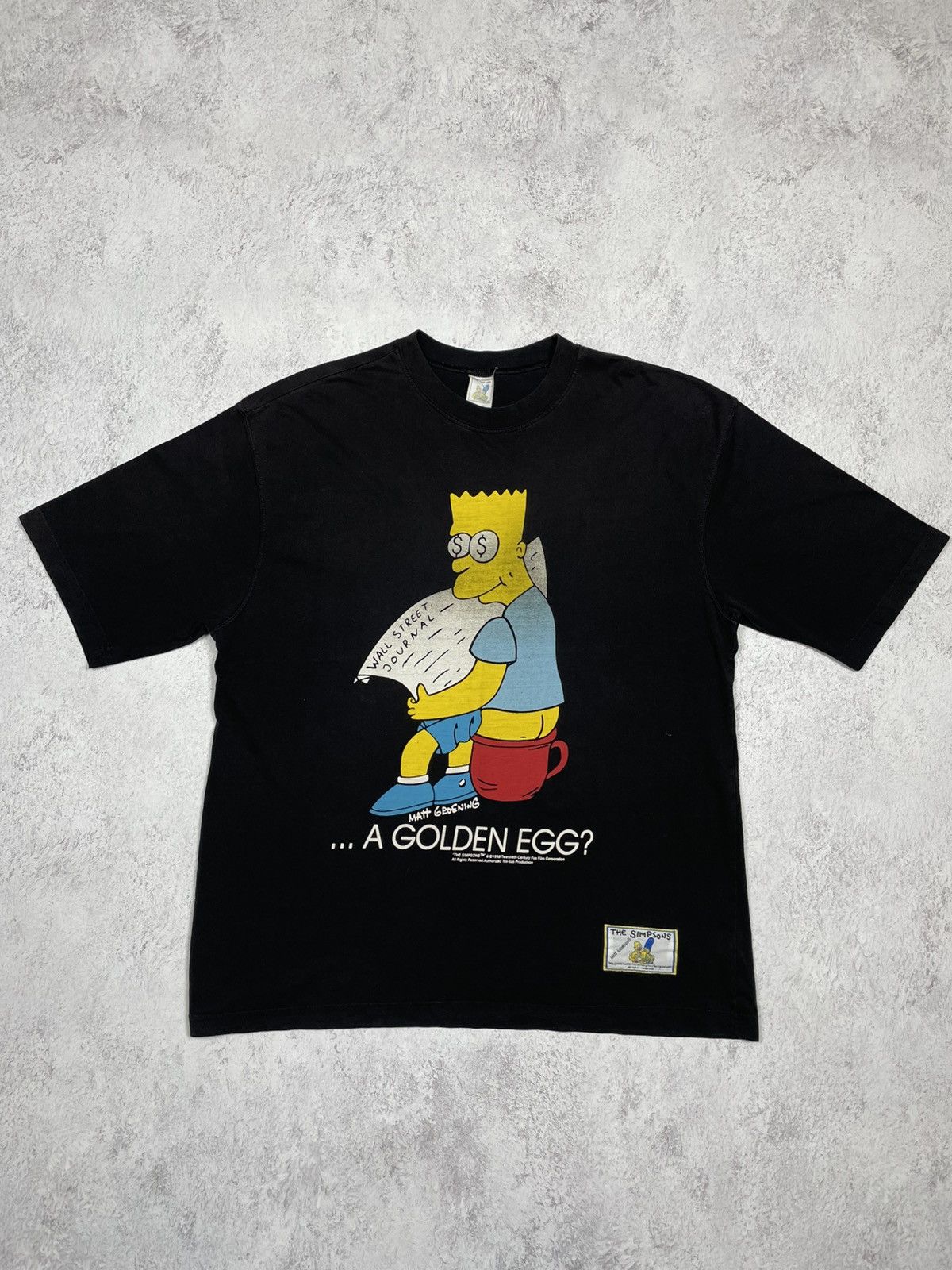 The Simpsons Cartoon 1998 Vintage Y2K T Shirt “A Golden Egg”